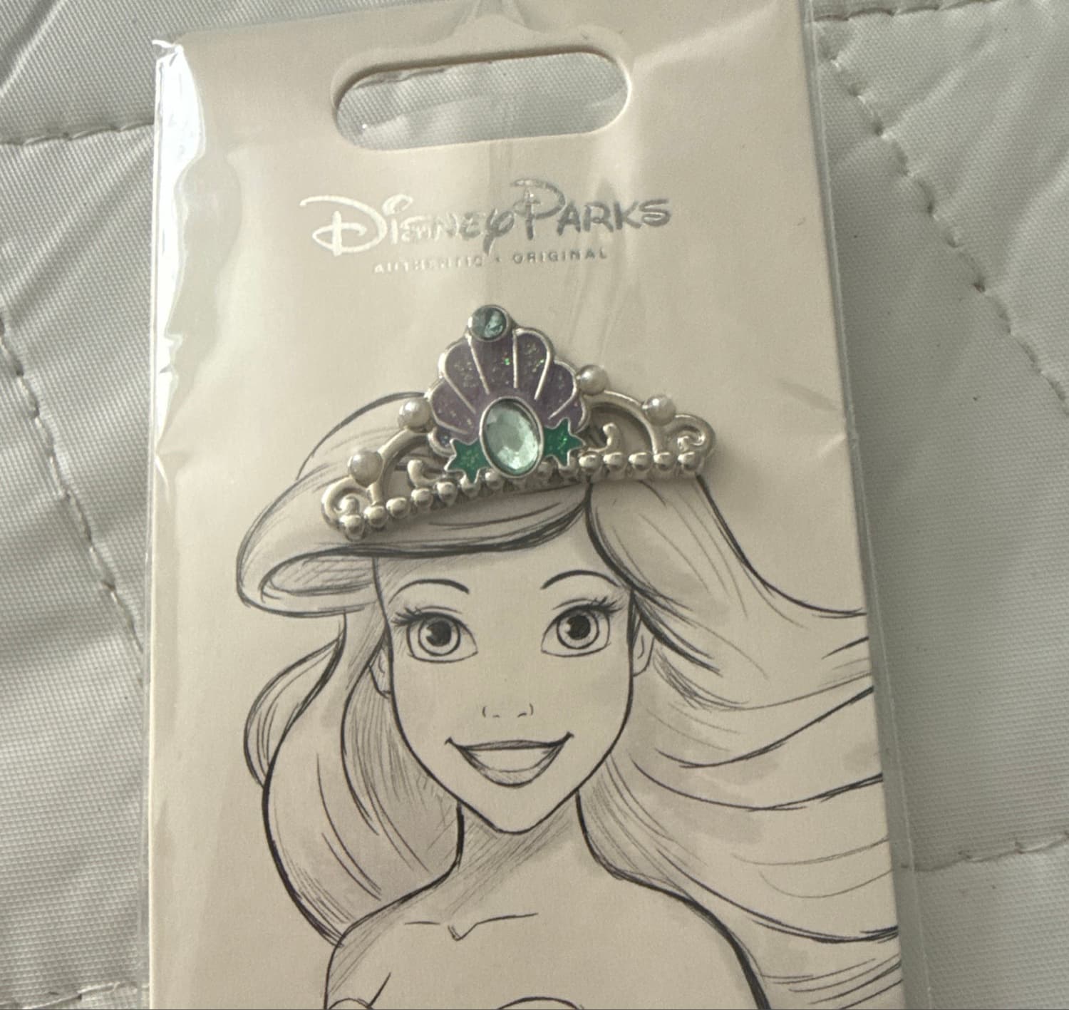 Disney Parks Exclusive Princess Crown Tiara Little Mermaid Ariel Pin front