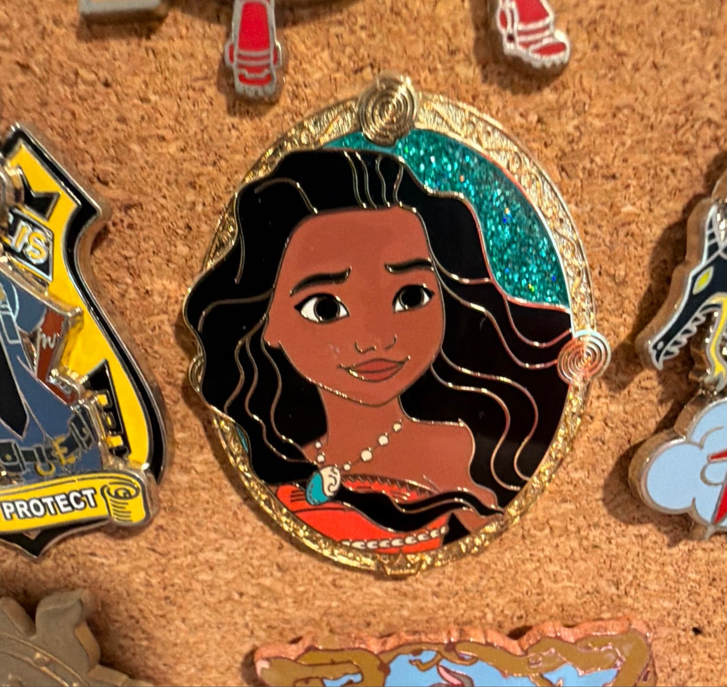 Moana - 2022 Gold Frame and Glitter Stylized Princess Portraits Collection front