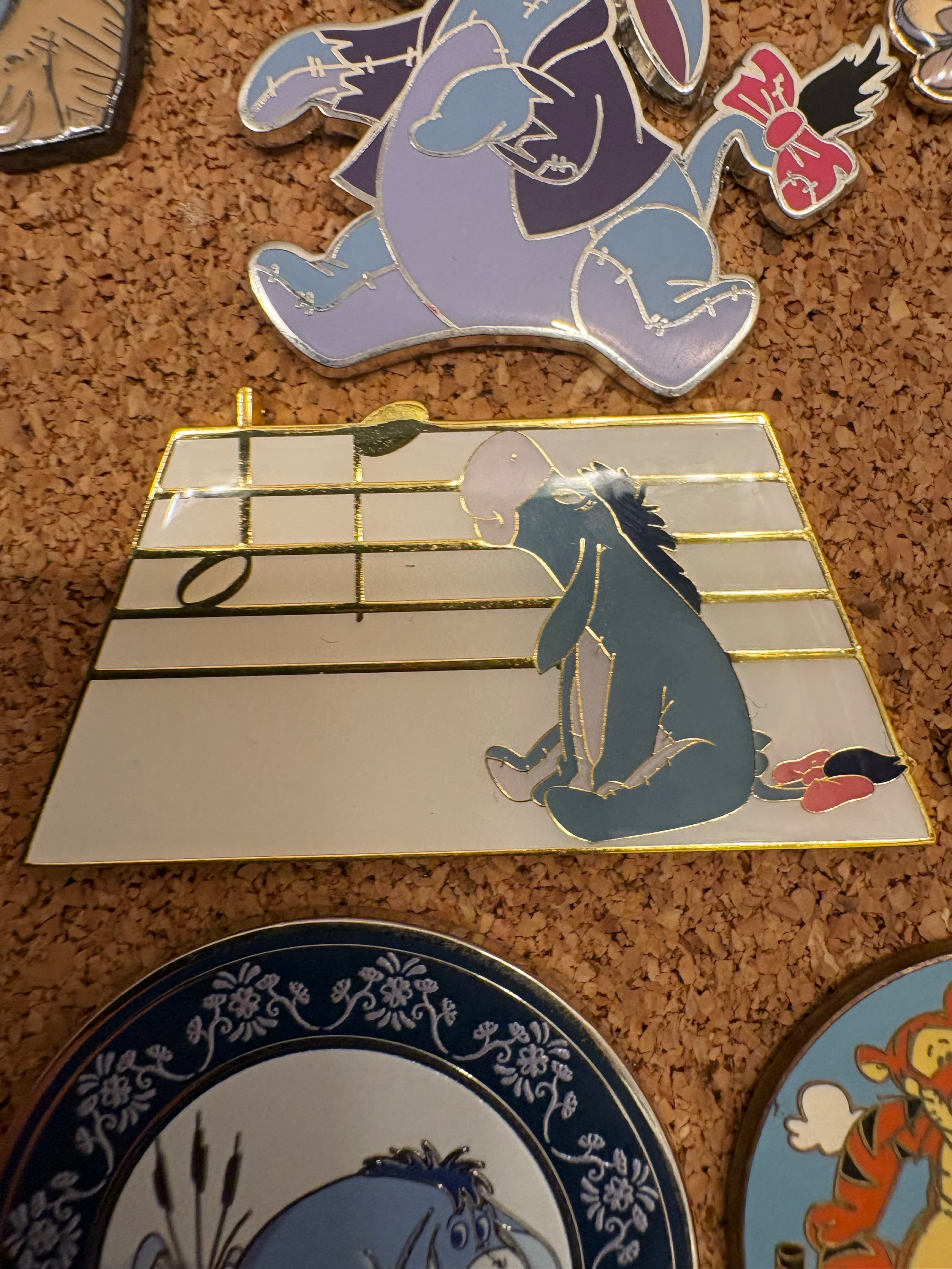 Loungefly Disney Winnie the Pooh Music Notes Blind Box Pin Set - Eeyore front