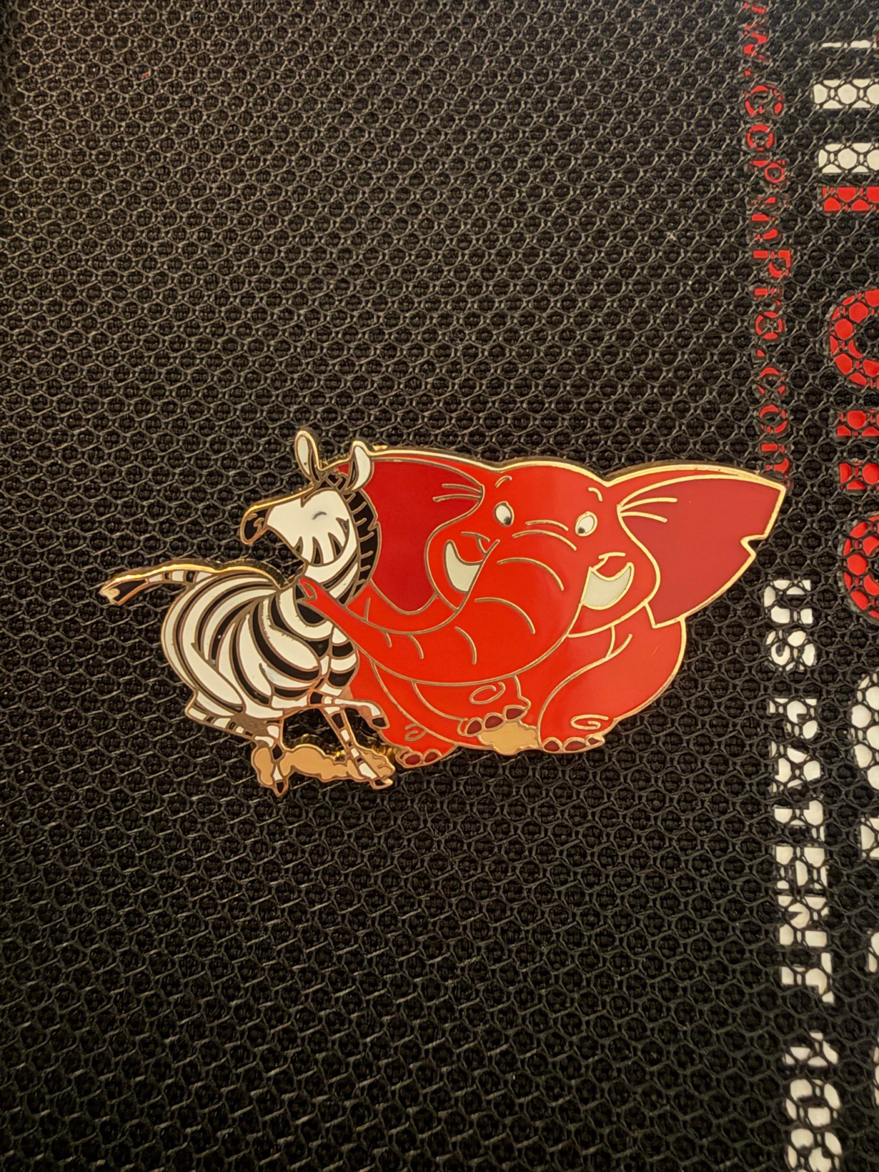 Lion King 30th Anniversary Zebra & Elephant Booster Disney Pin front