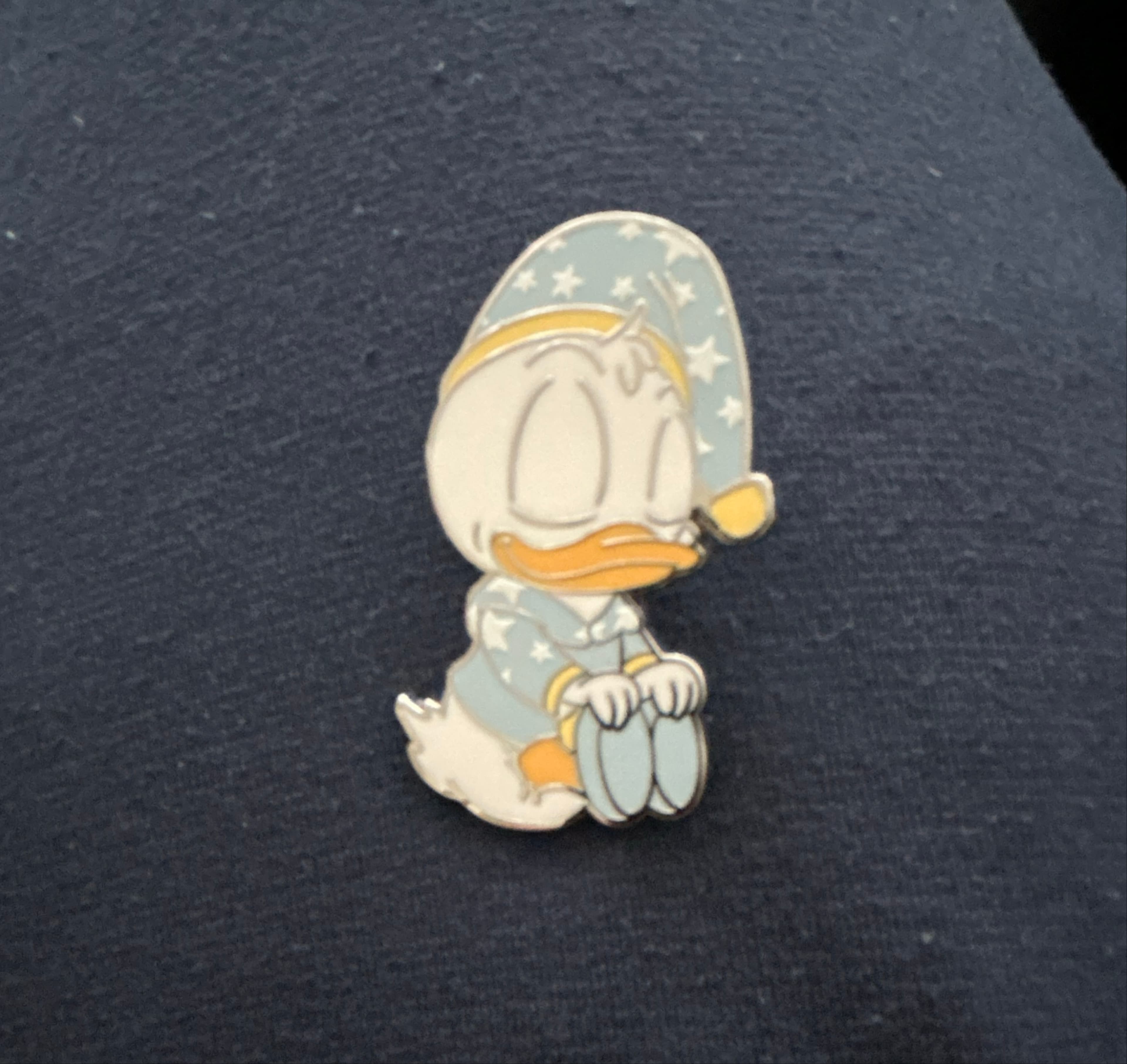 Sleeping Baby Donald Duck Pin front