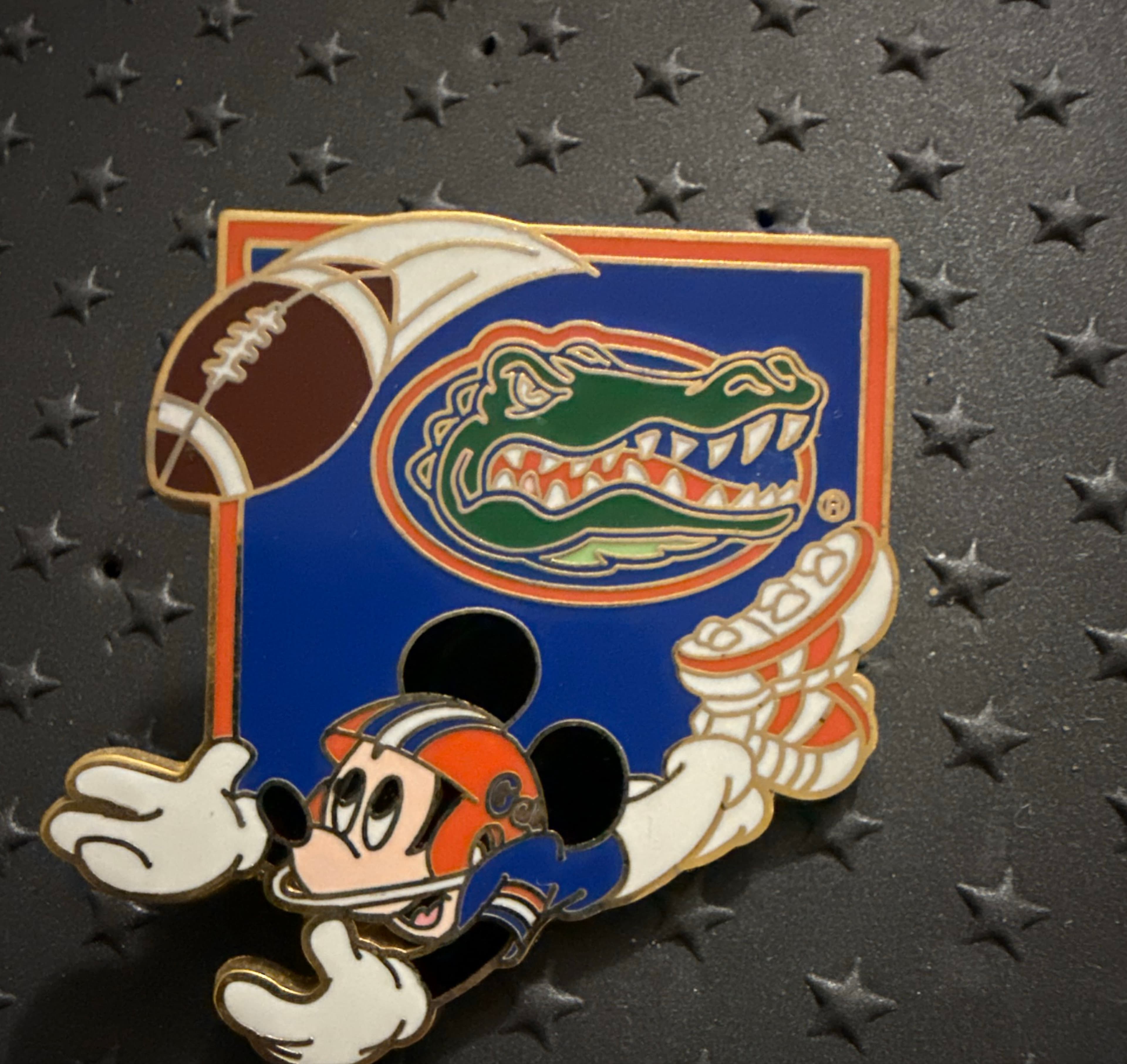 Mickey Mouse Florida Gators Football Pin - NCAA Team Series front