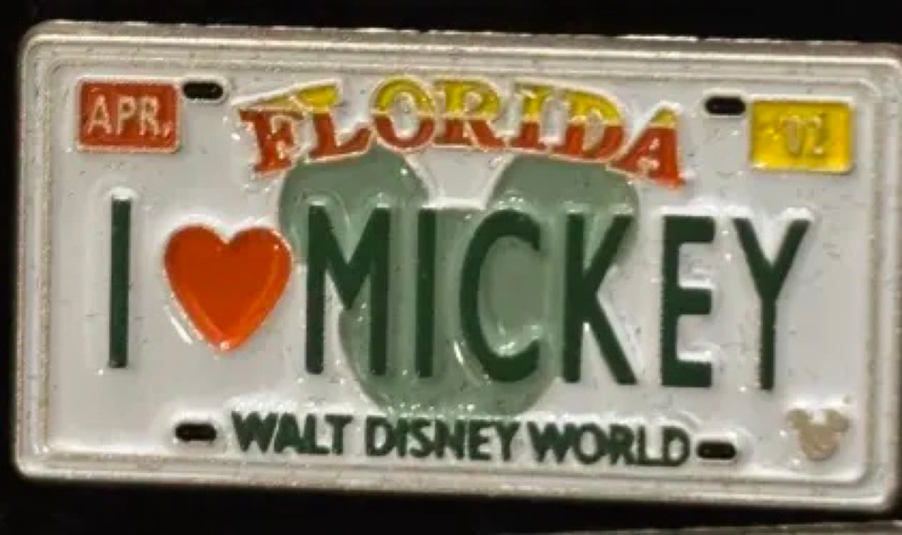 I Love Mickey - Florida License Plate front