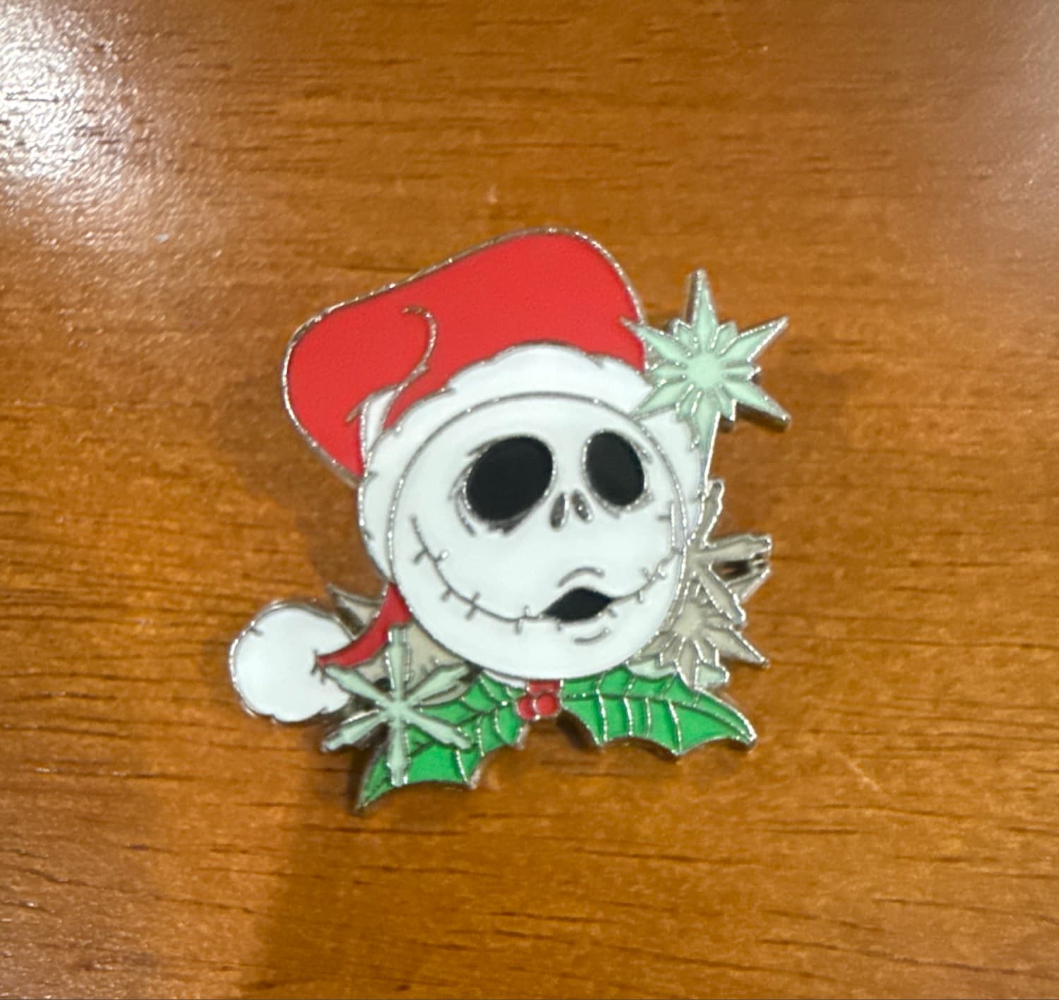Nightmare Before Christmas Jack Skellington Holiday Santa Pin front