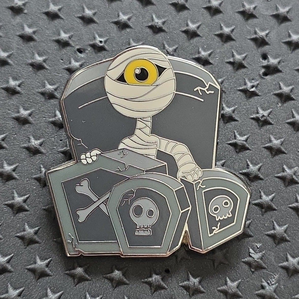Nightmare Before Christmas Mummy Boy Tombstone Mystery Pin front
