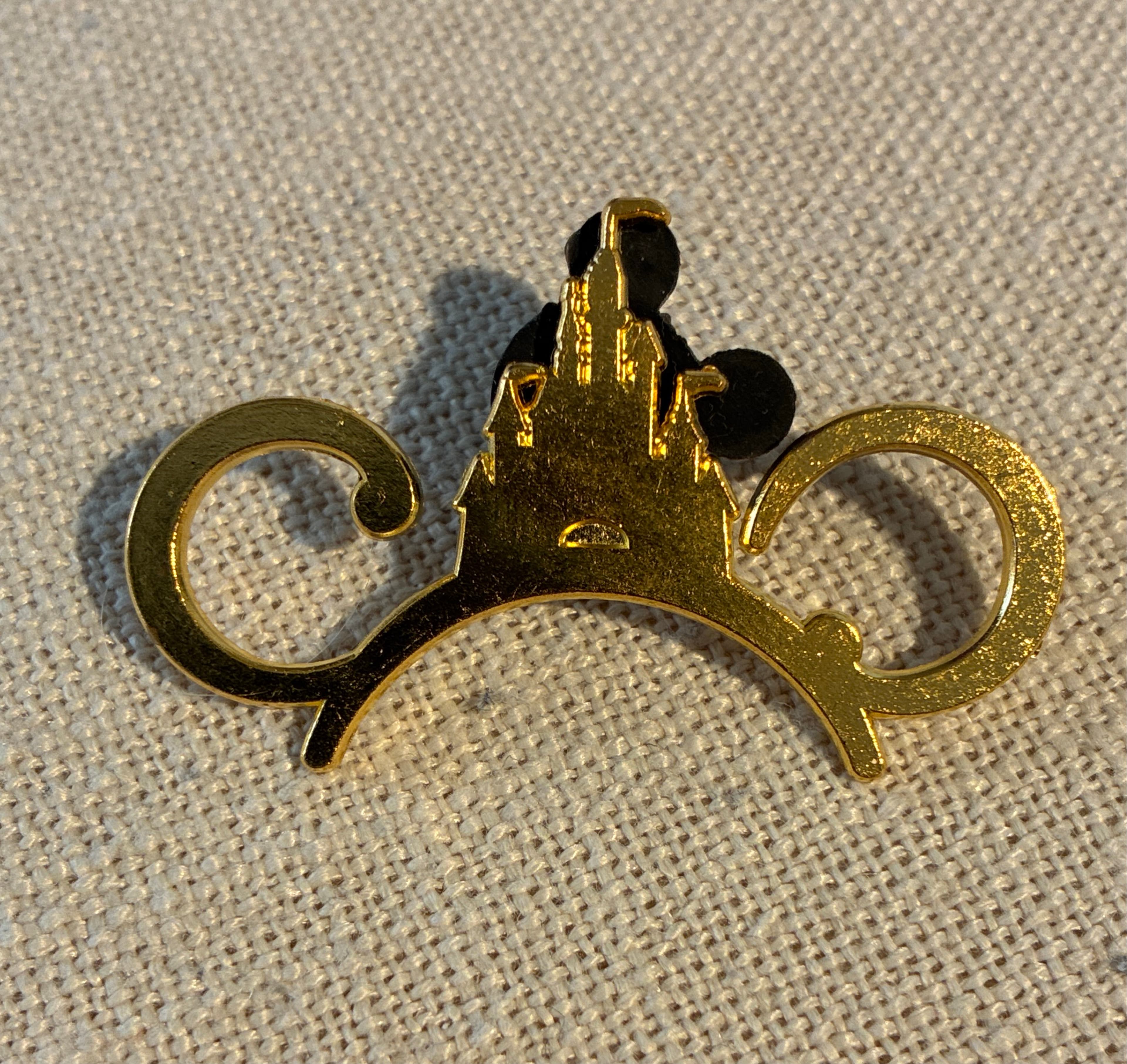 Mickey Mouse Ears Graduation Cap Castle Pin front