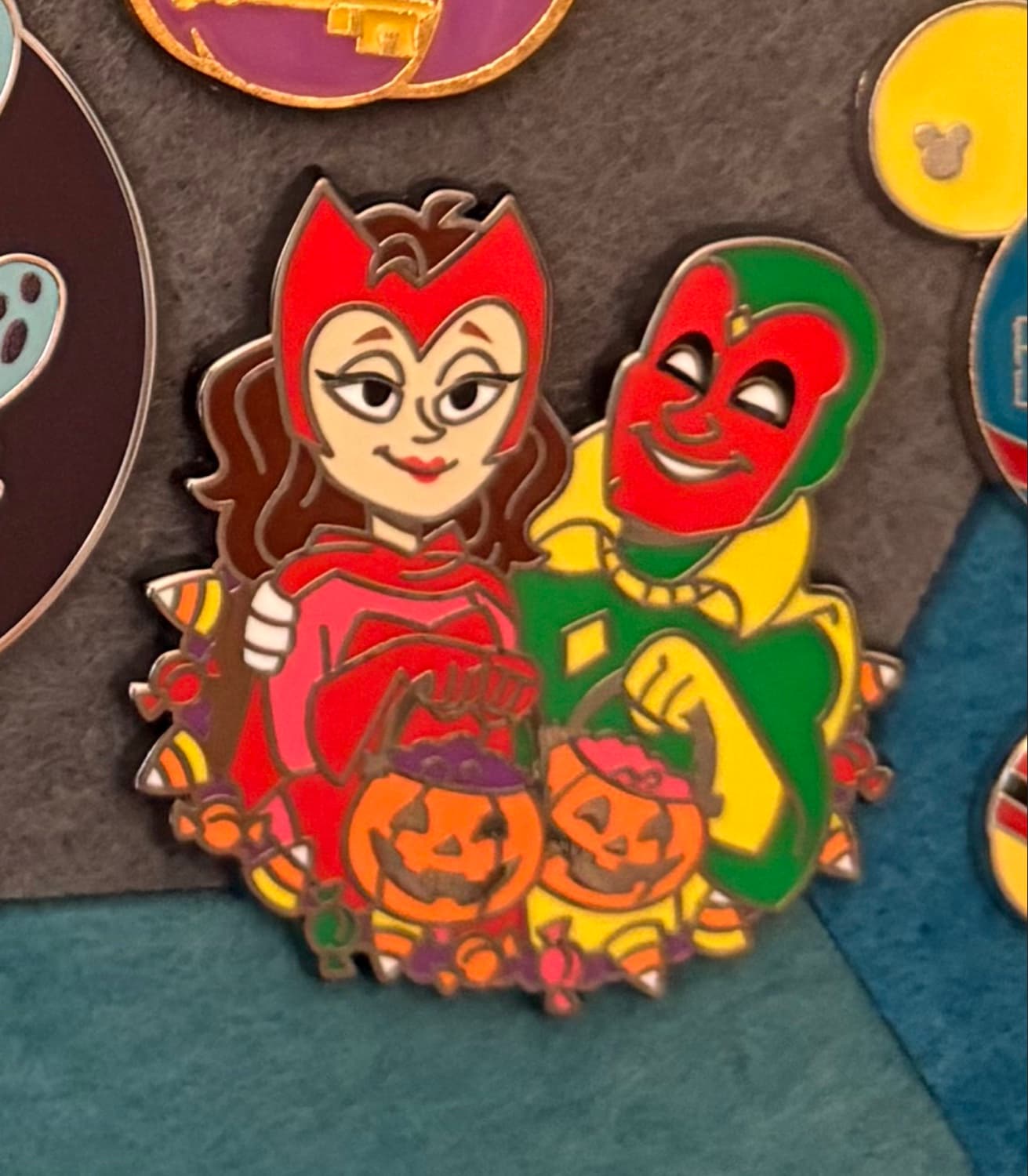 Marvel Universe Halloween Pin Set - Wanda and Vision ONLY front