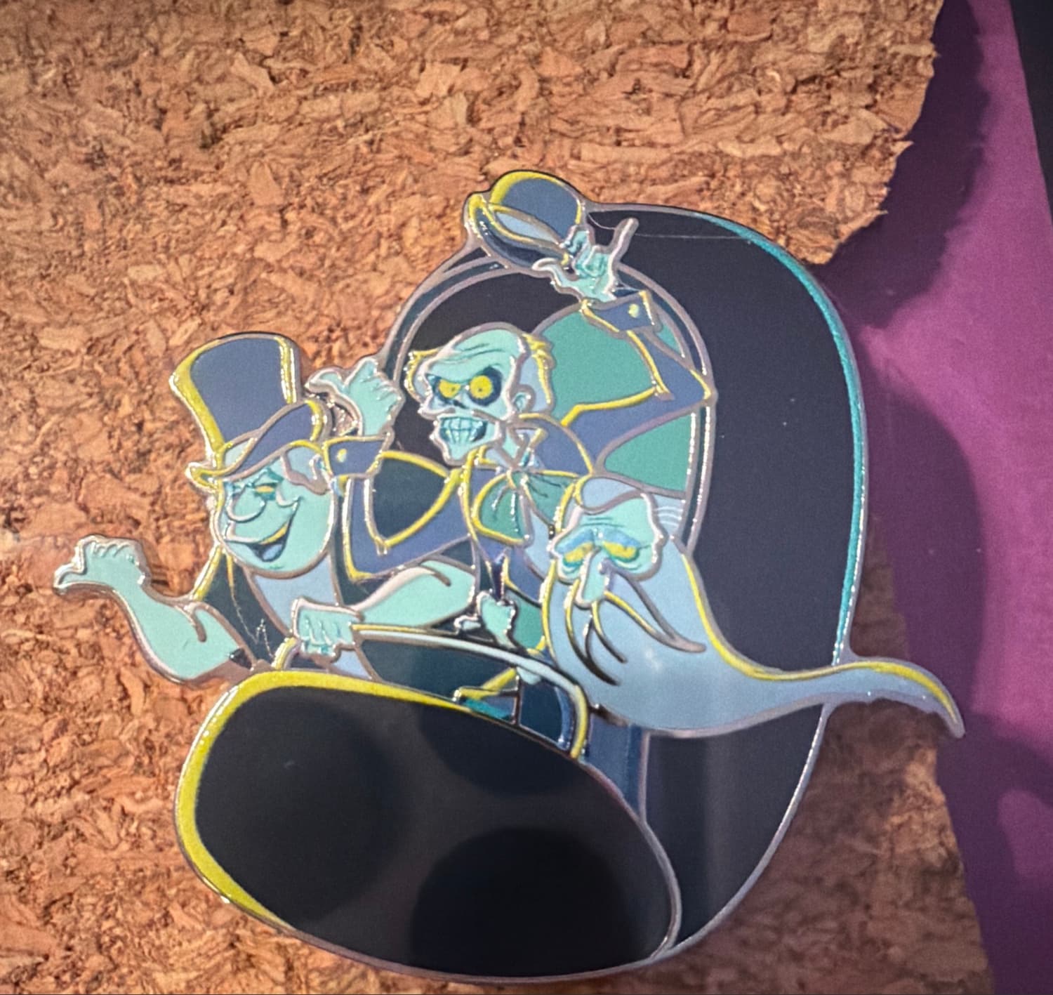 Haunted Mansion Hitchhiking Ghosts in Doom Buggy Pin front