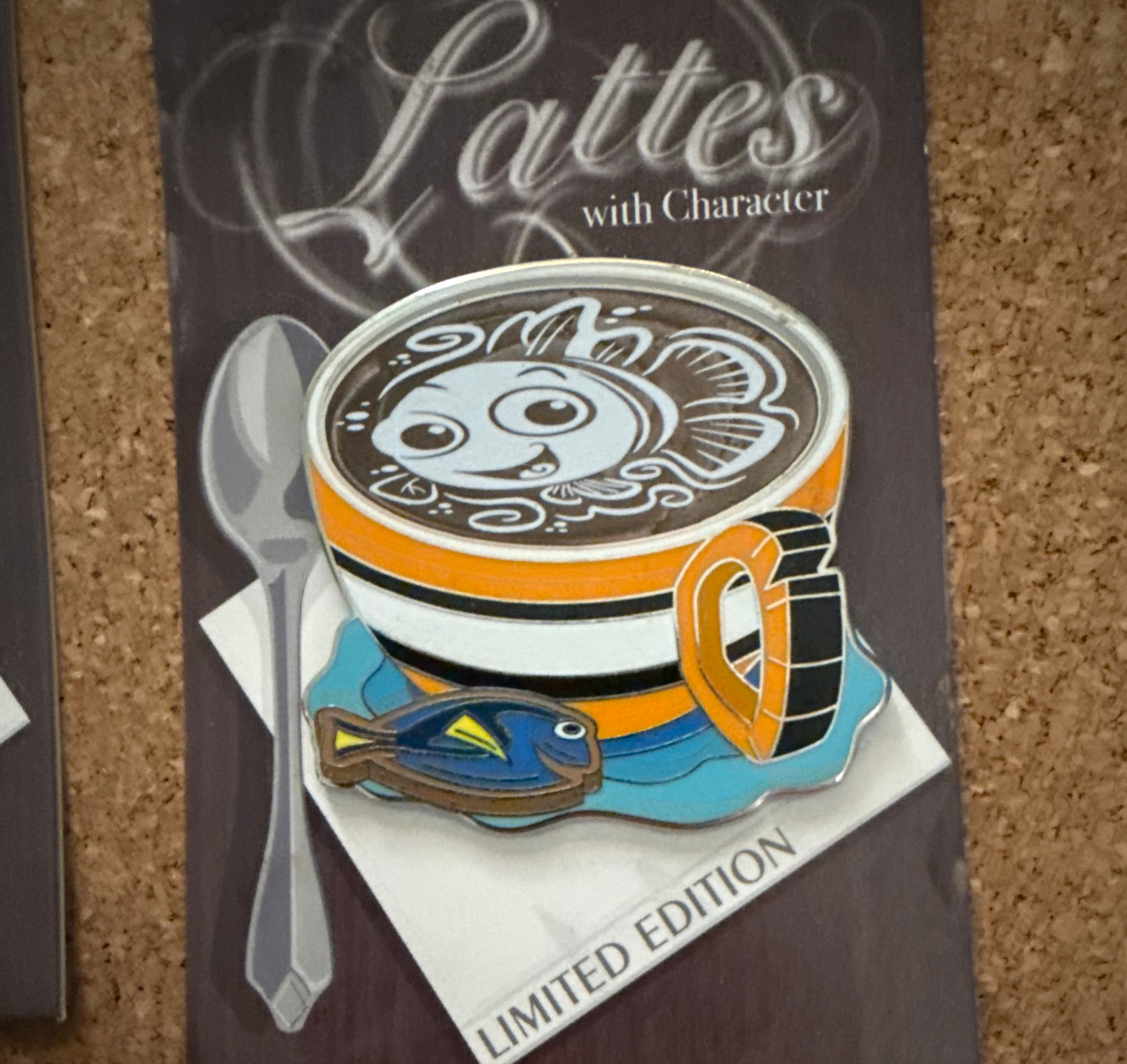 Dory Lattes with Character Pin front