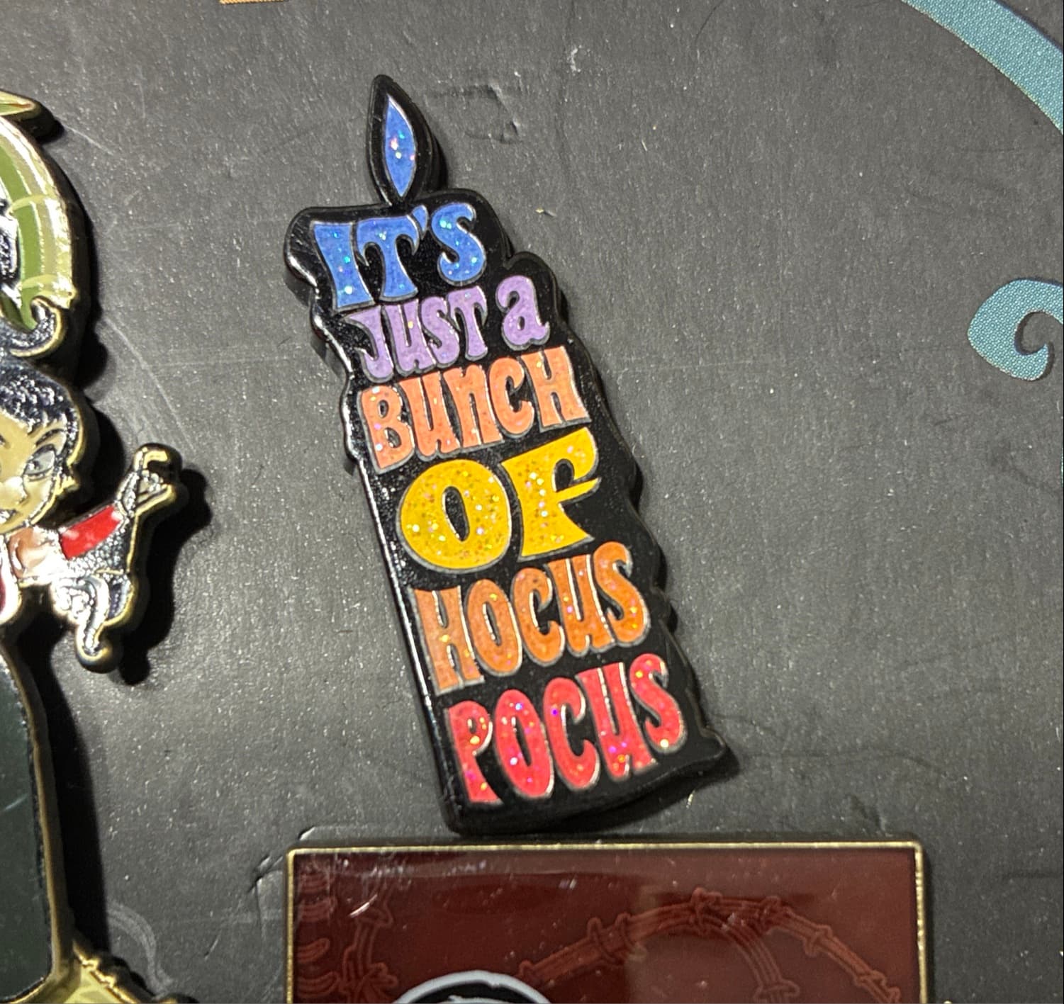 It's Just a Bunch of Hocus Pocus Candle Pin front