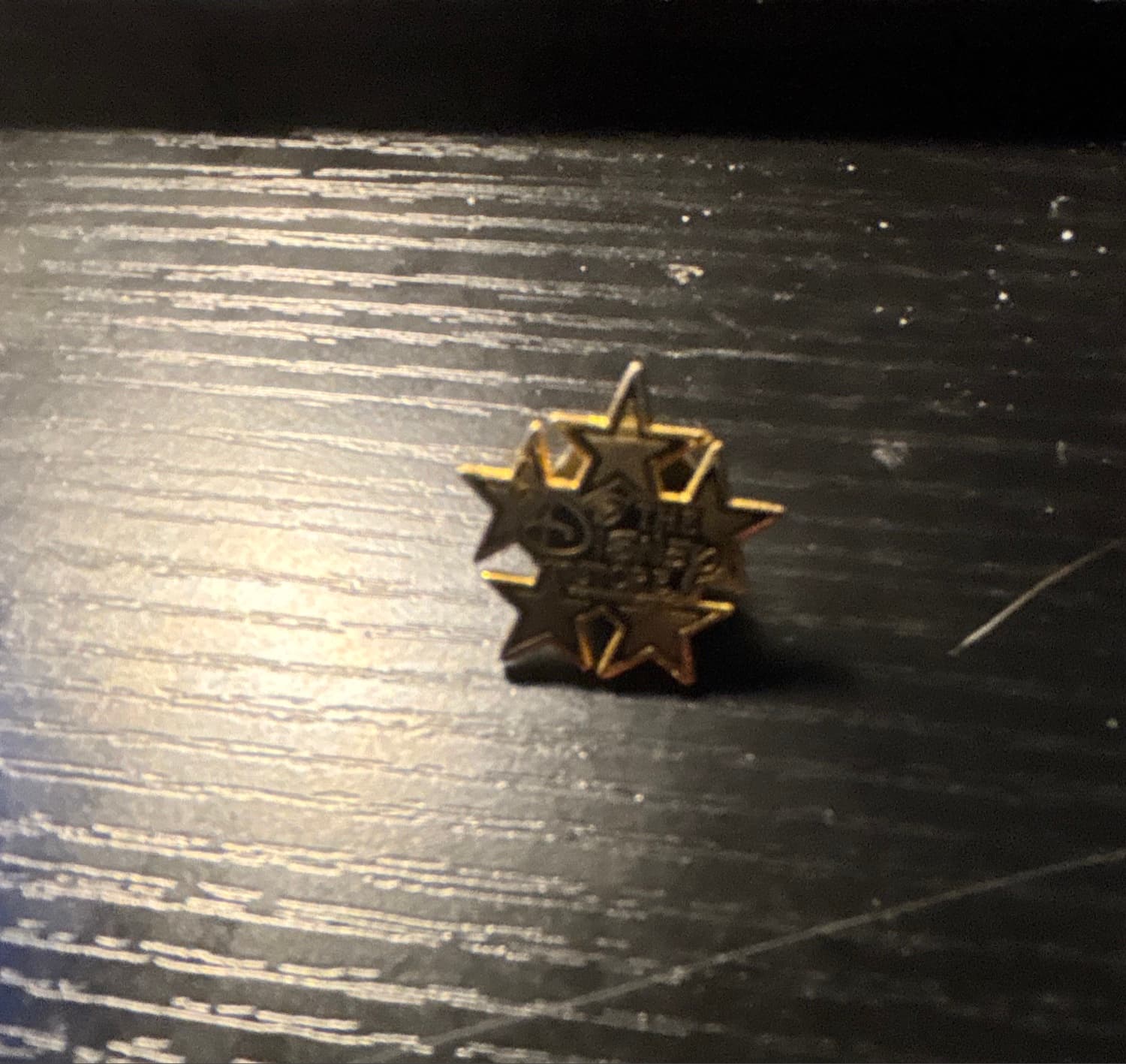 The Disney Store Cast Member Five Gold Stars Award Pin front