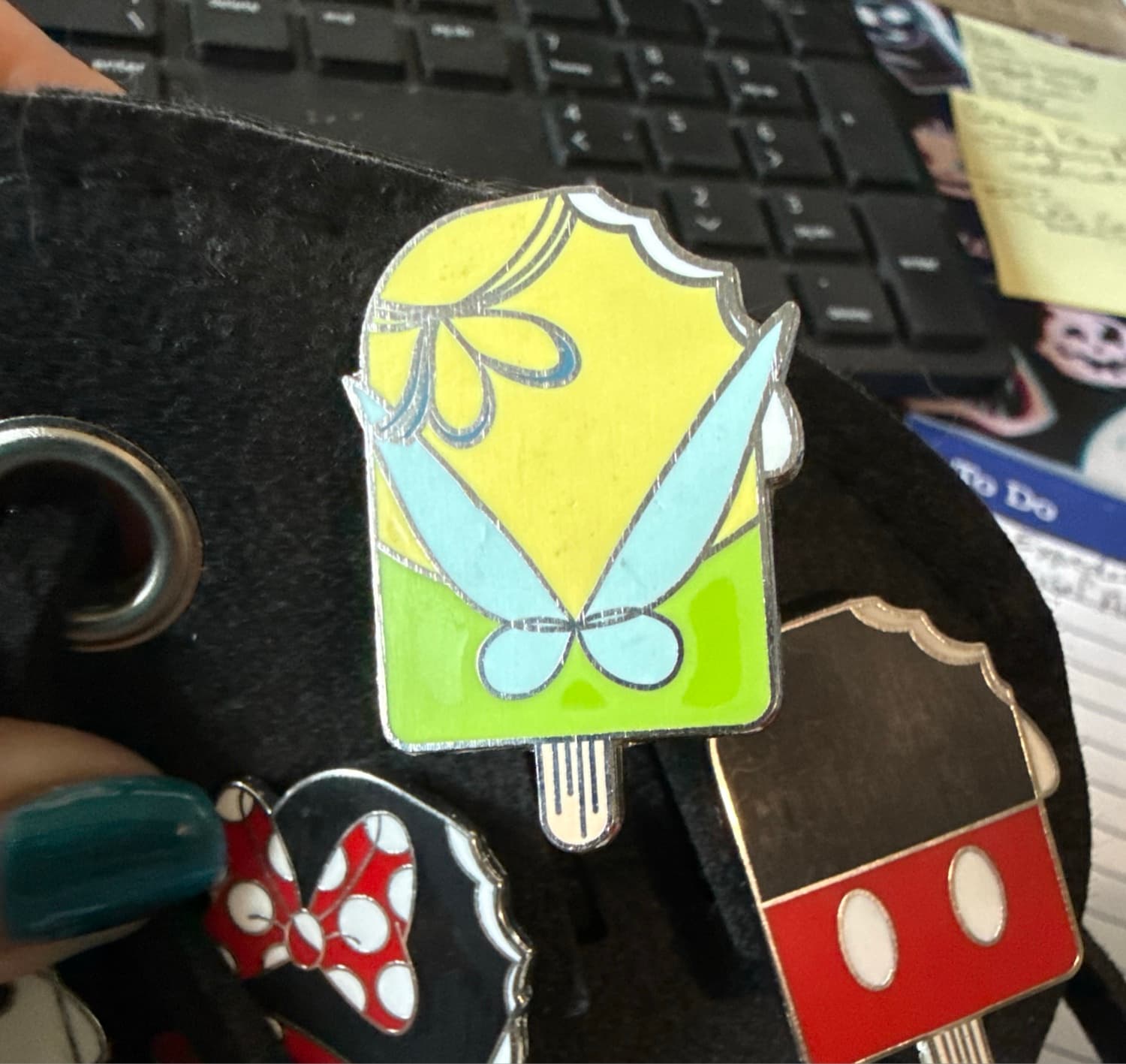 Tinker Bell Profile Hidden Mickey Pin front