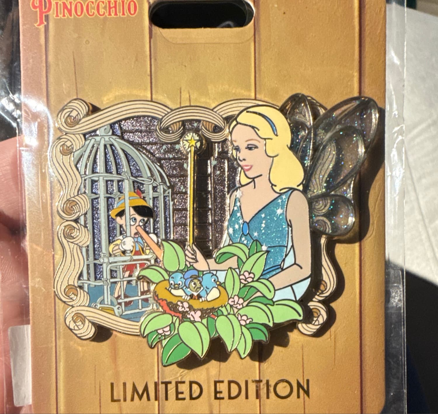 WDI - Pinocchio, Jiminy Cricket, Blue Fairy - 85th Anniversary Pin front
