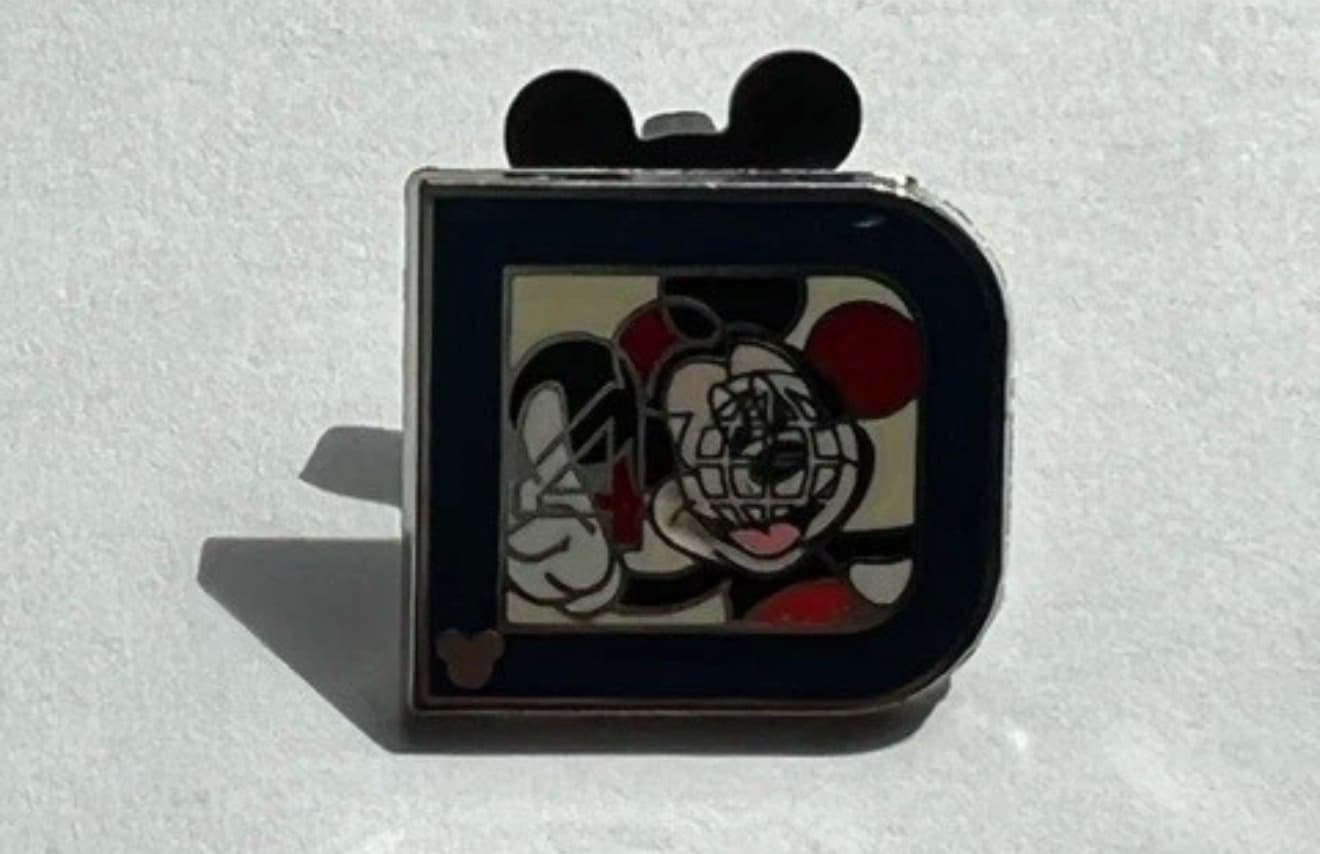 Hidden Mickey Series Classic D Mickey Mouse Pin front