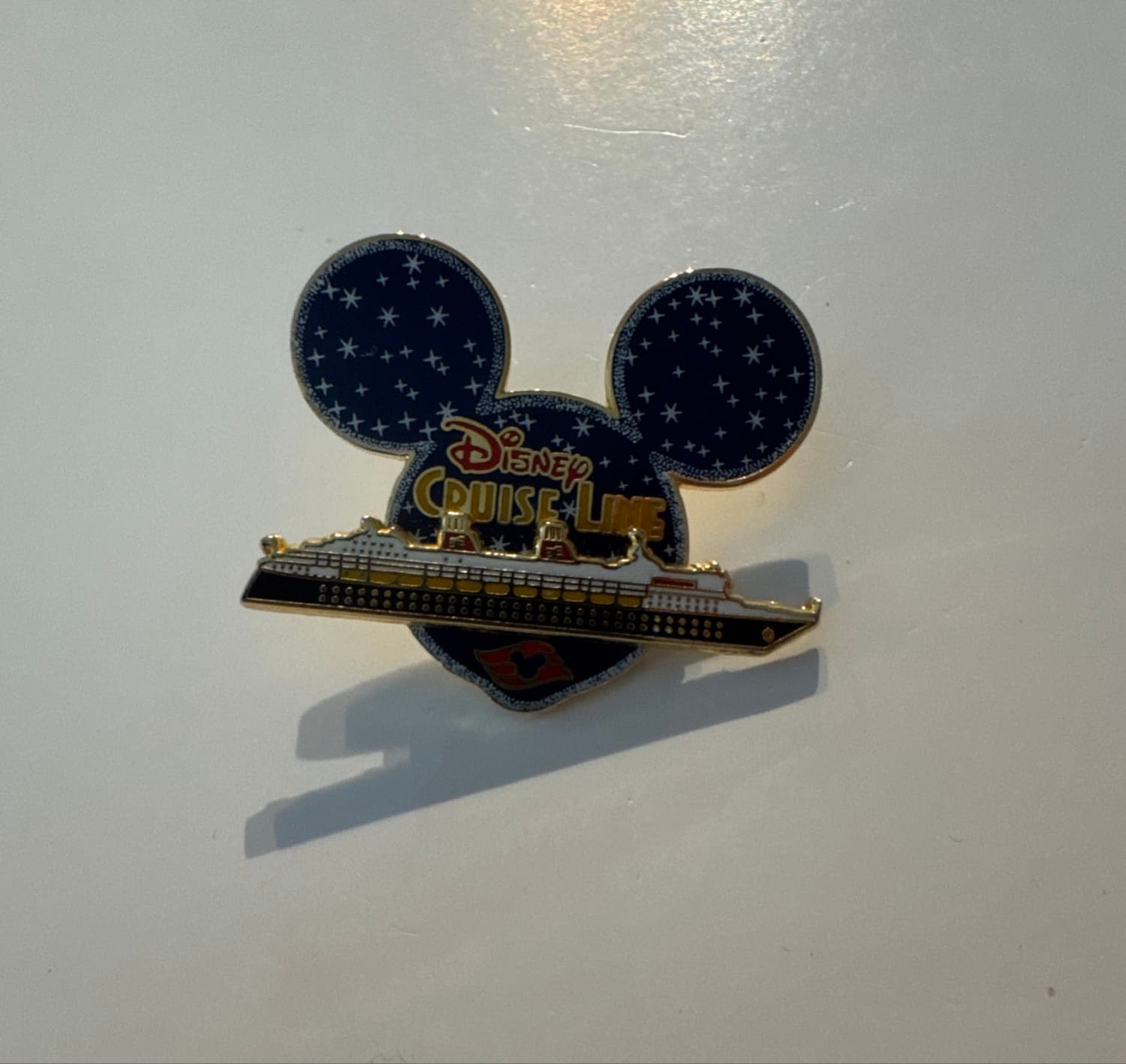 Disney DCL Mickey Mouse Head Starry Night Cruise Line Pin front