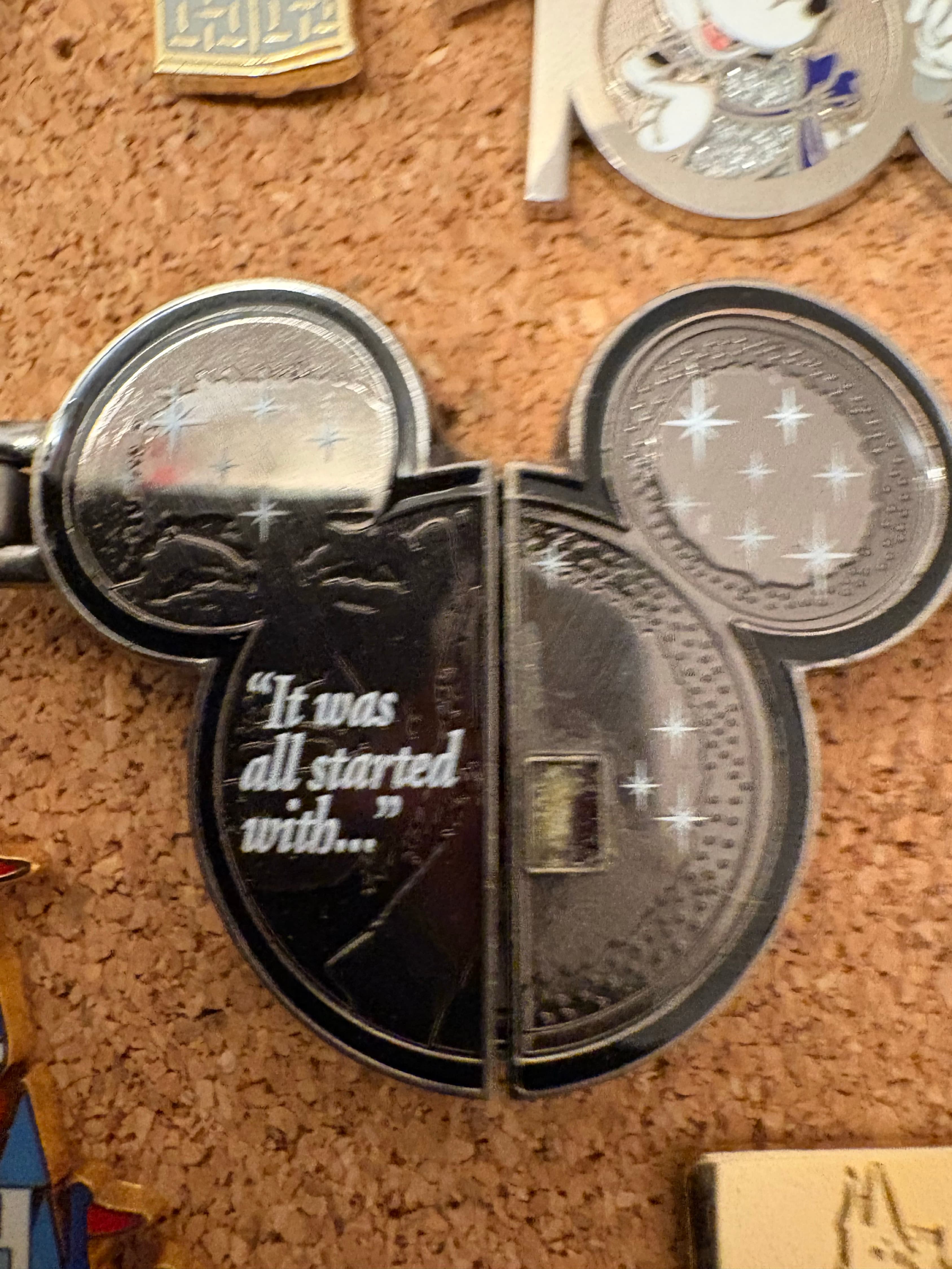 Mickey - It Was All Started With - Silver with Black Text front