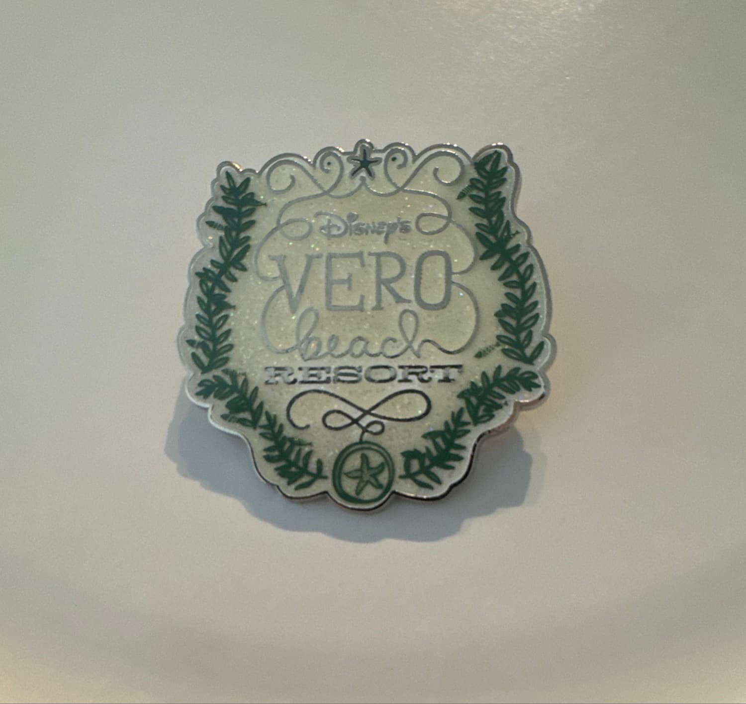 Disney's Vero Beach Resort Sparkle Glitter Logo Pin front