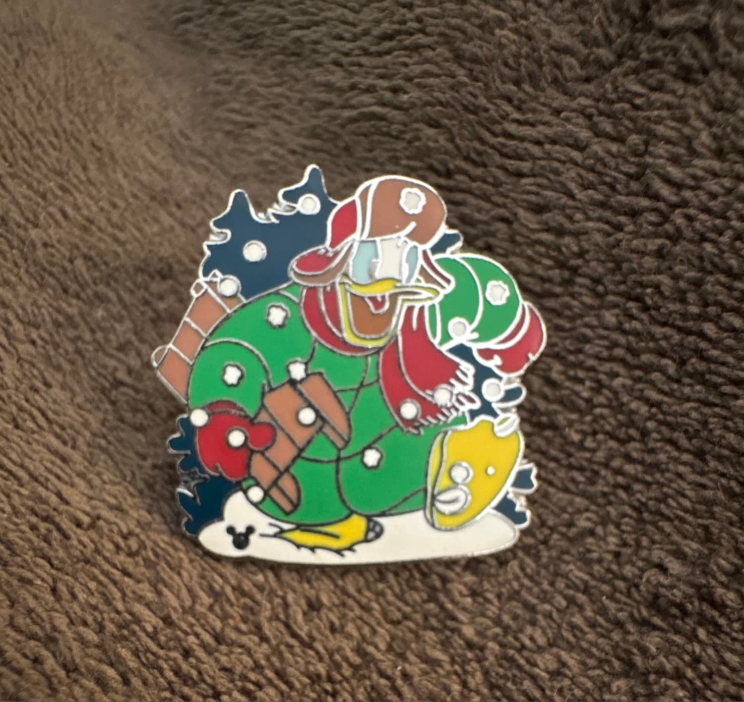 Donald Duck Christmas Snowflake Hidden Mickey Pin front