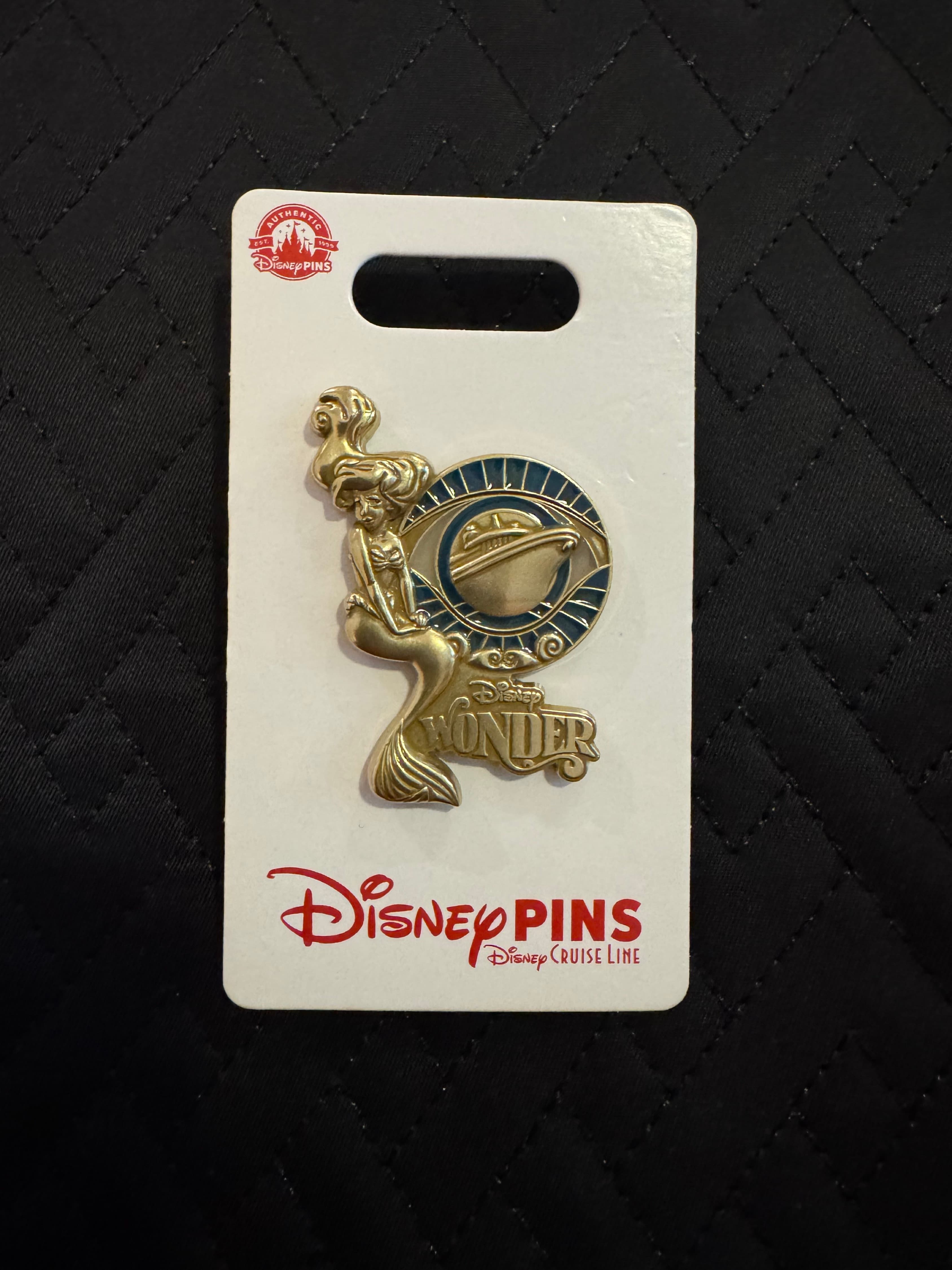 Disney Cruise Line Wonder Ship Ariel The Little Mermaid Statue DCL OE Pin front