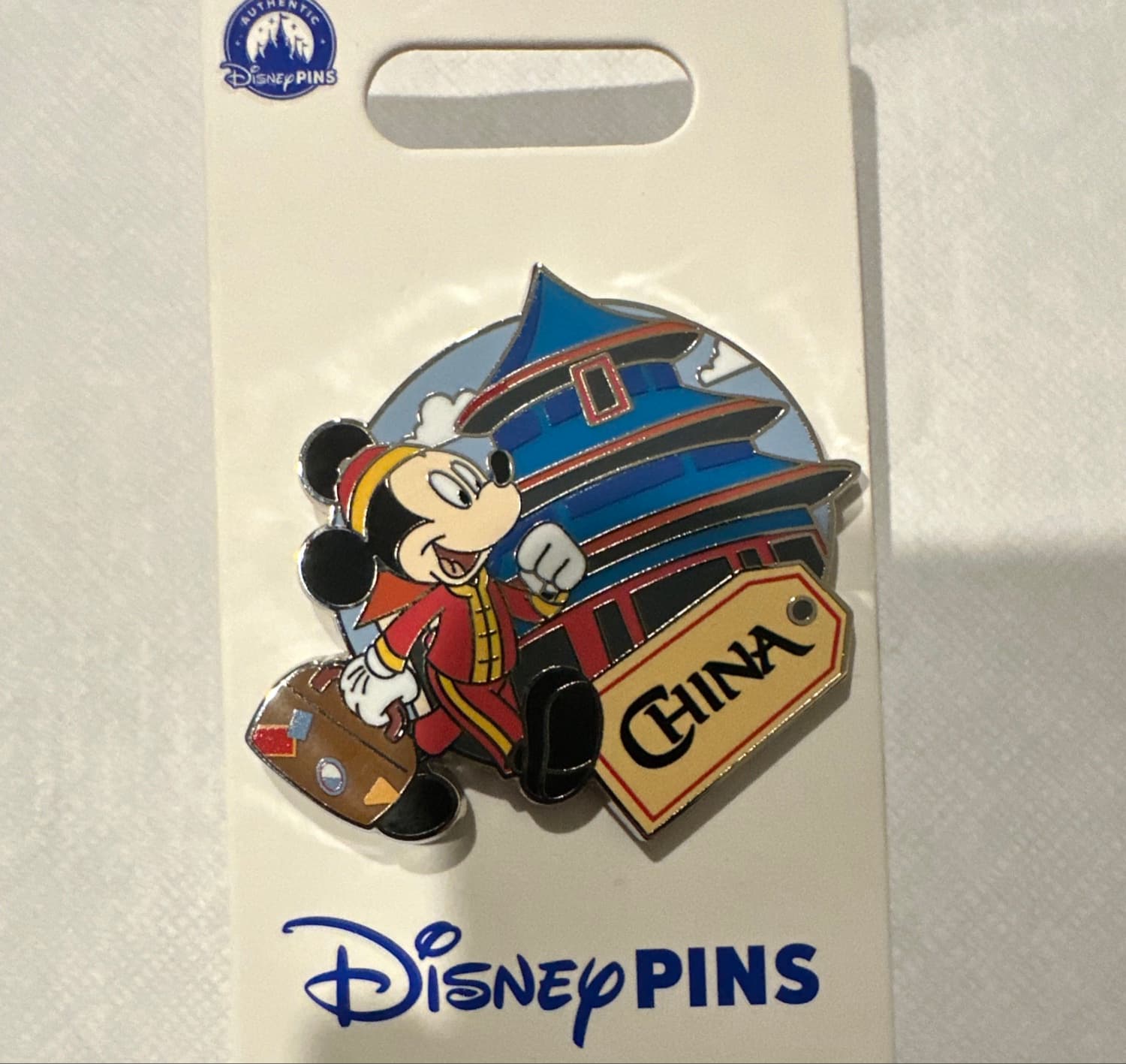 Mickey Mouse World Showcase China Pavilion Pin front