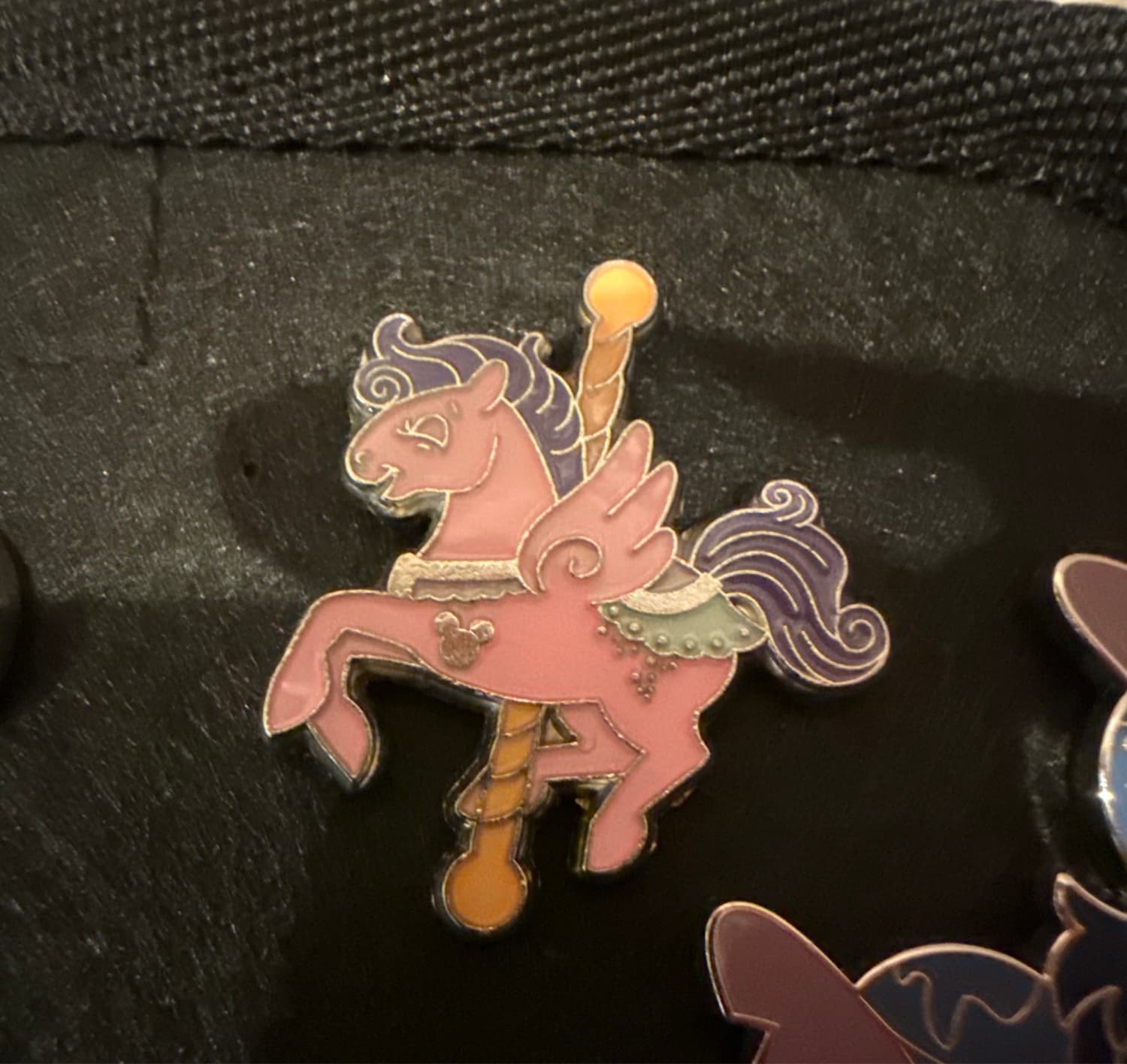 Hidden Mickey 2017- Fantasia Carousel Pink Pegasus front