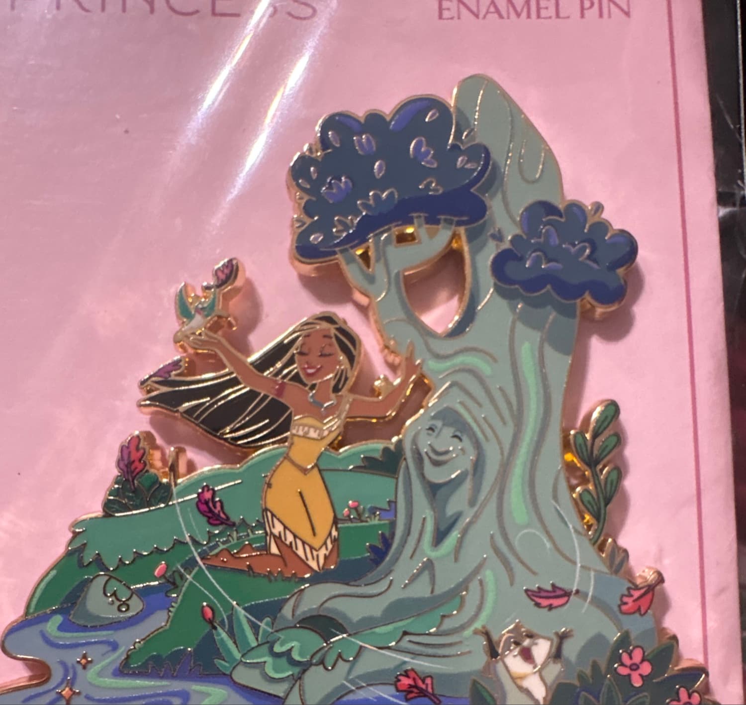 Pocahontas Colors of the Wind Care for Your World Jumbo Pin front