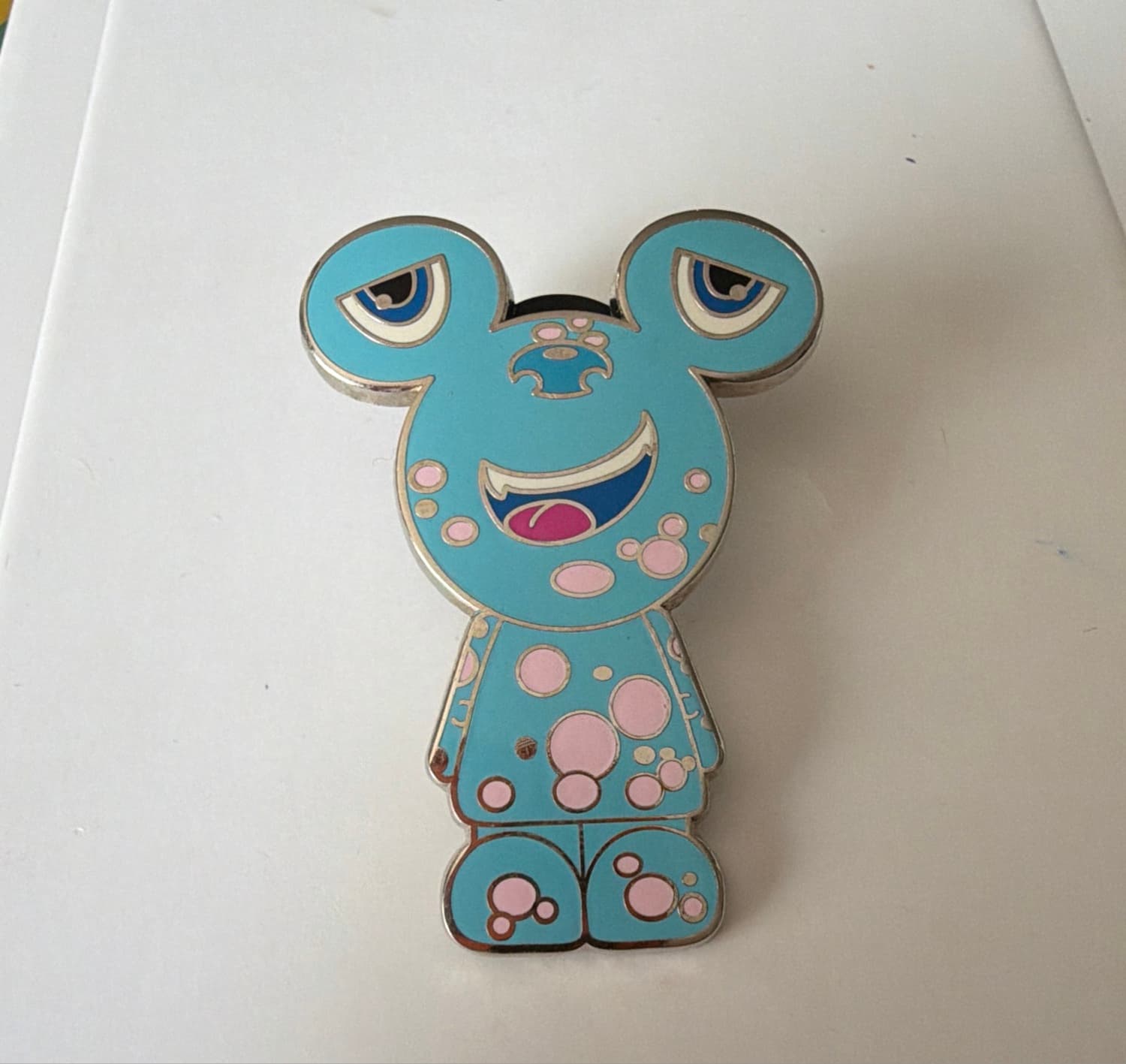 Mickey Monsters - Cheeky Bubbles (Blue with Pink Dots) front