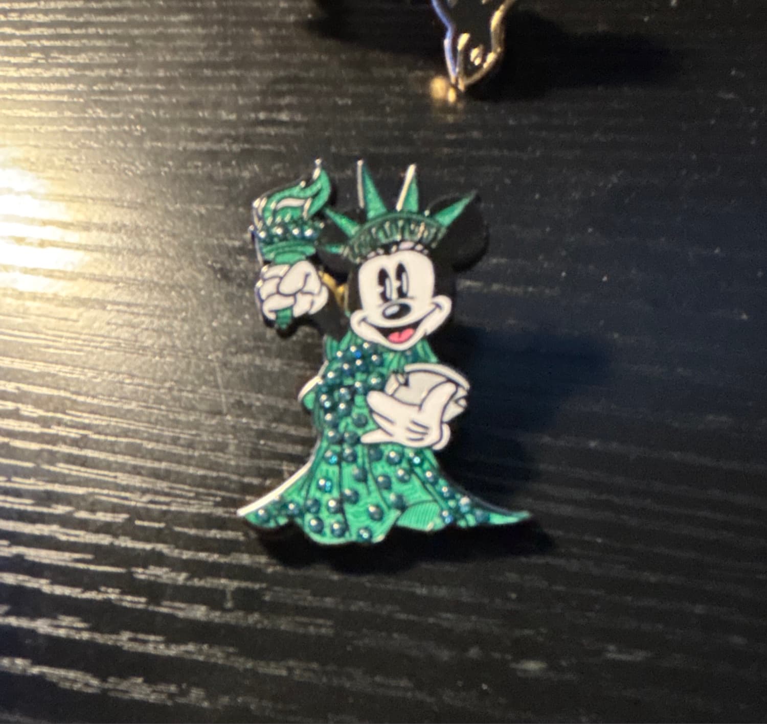 Mickey Mouse as Statue of Liberty Pin front