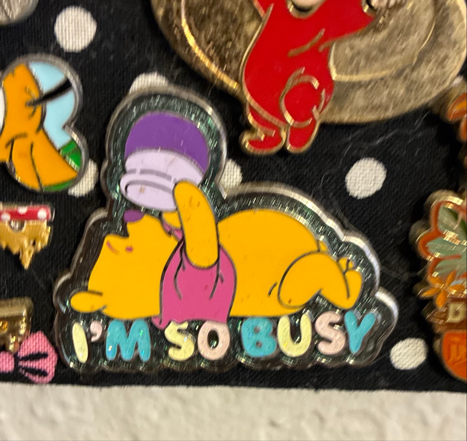 Winnie the Pooh 'I'm So Busy' Oh My Disney Pin front