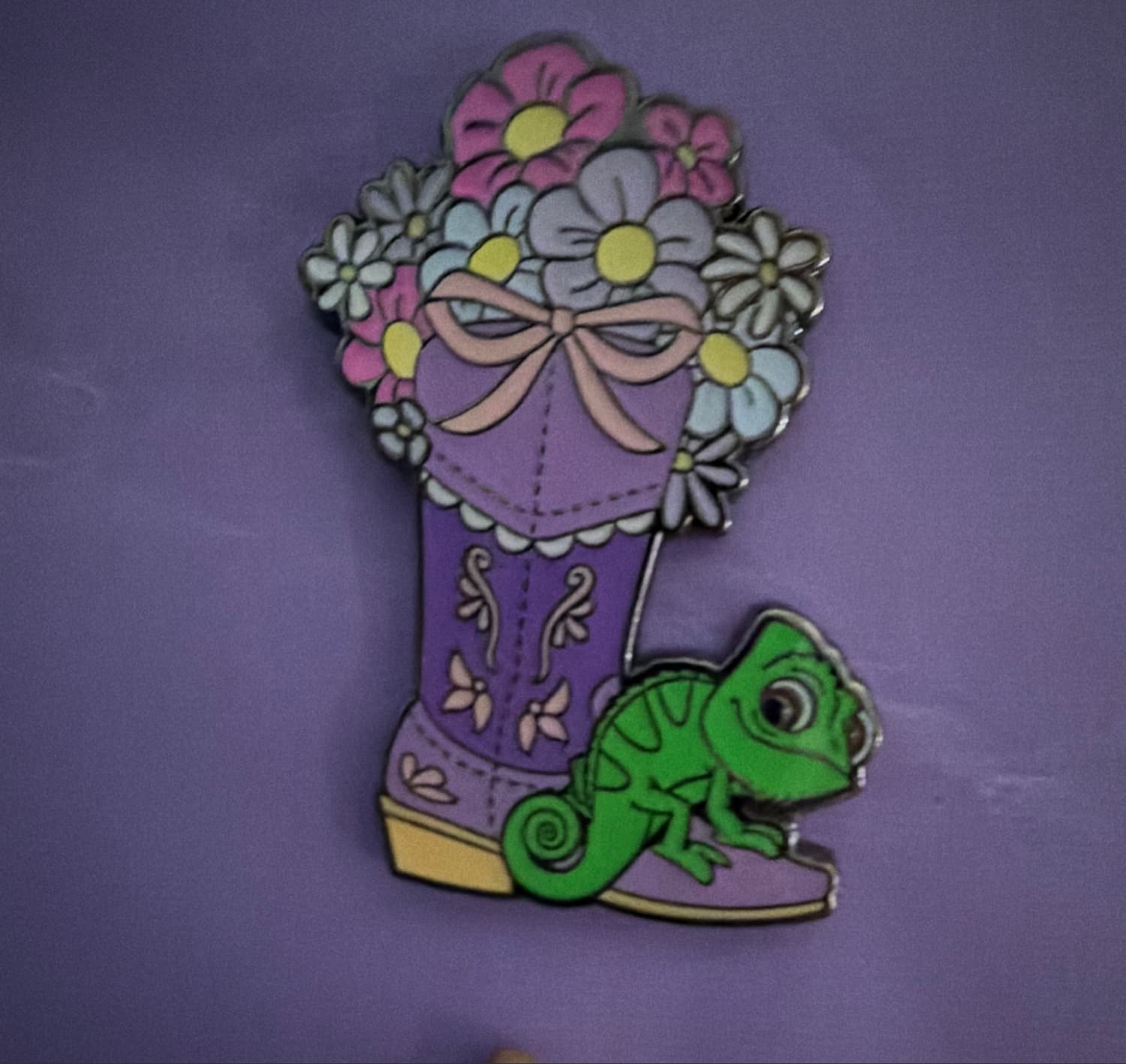 Rapunzel Pascal - Princess Floral Cowboy Boot with Sidekicks front