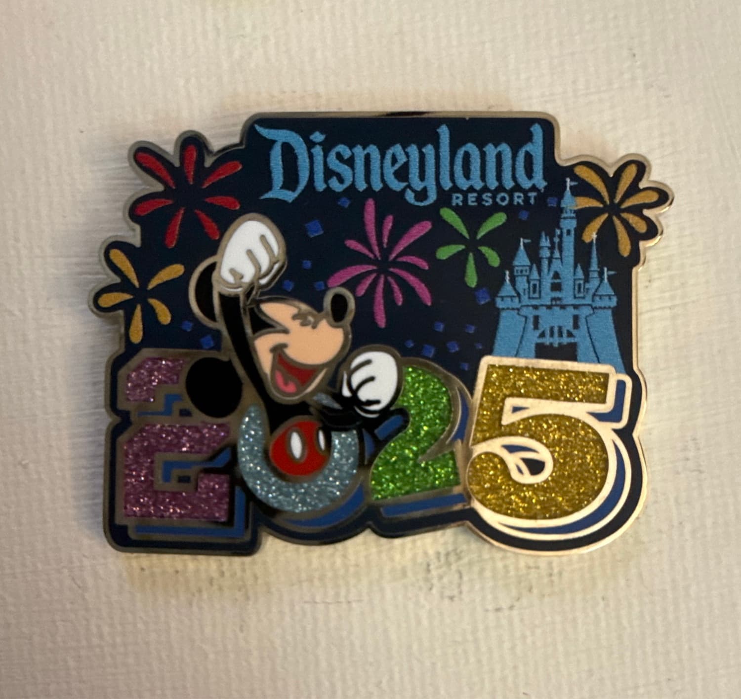 Mickey Mouse Disneyland 2025 Pin front