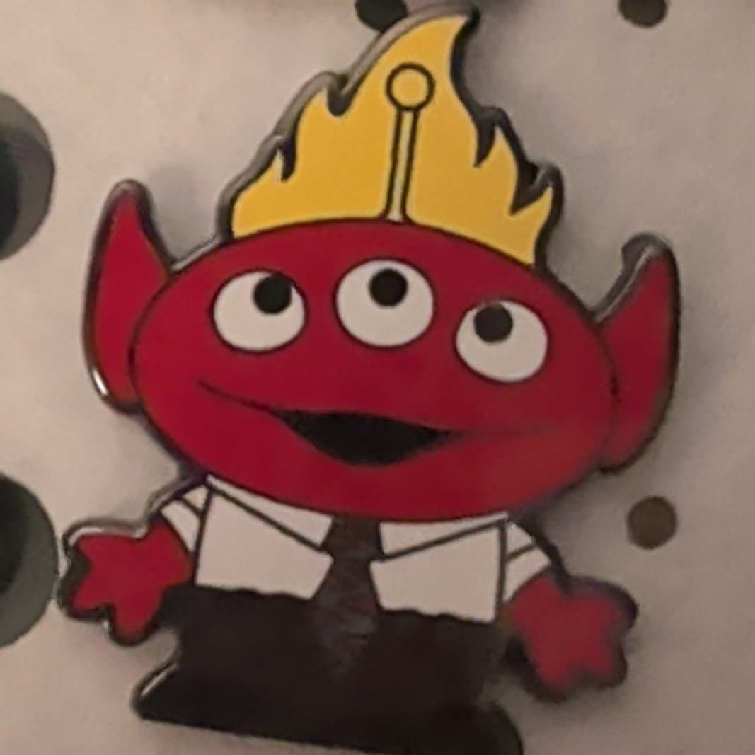 Loungefly Disney Pixar Blind Box Pin Red Flame Fire Alien Toy Story front