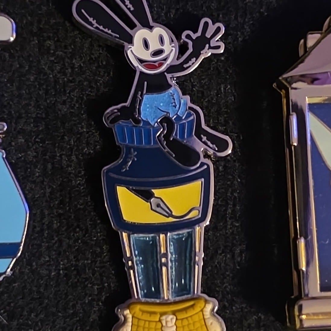 Oswald the Lucky Rabbit Inkwell Spring Ride Pin front