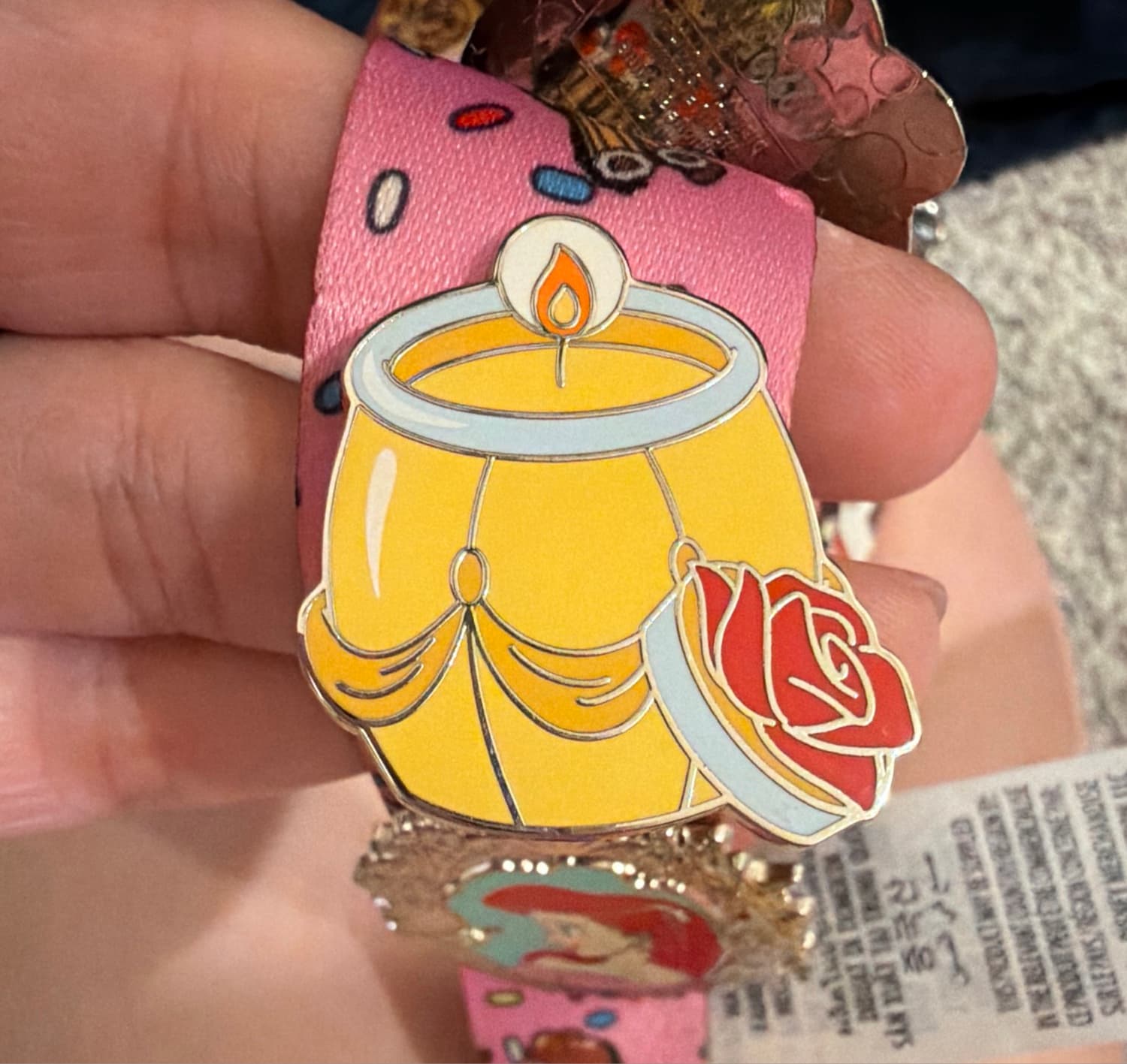 2024 Princess Candles - Magical Mystery Series 27 - Belle Pin (with Red Rose) front