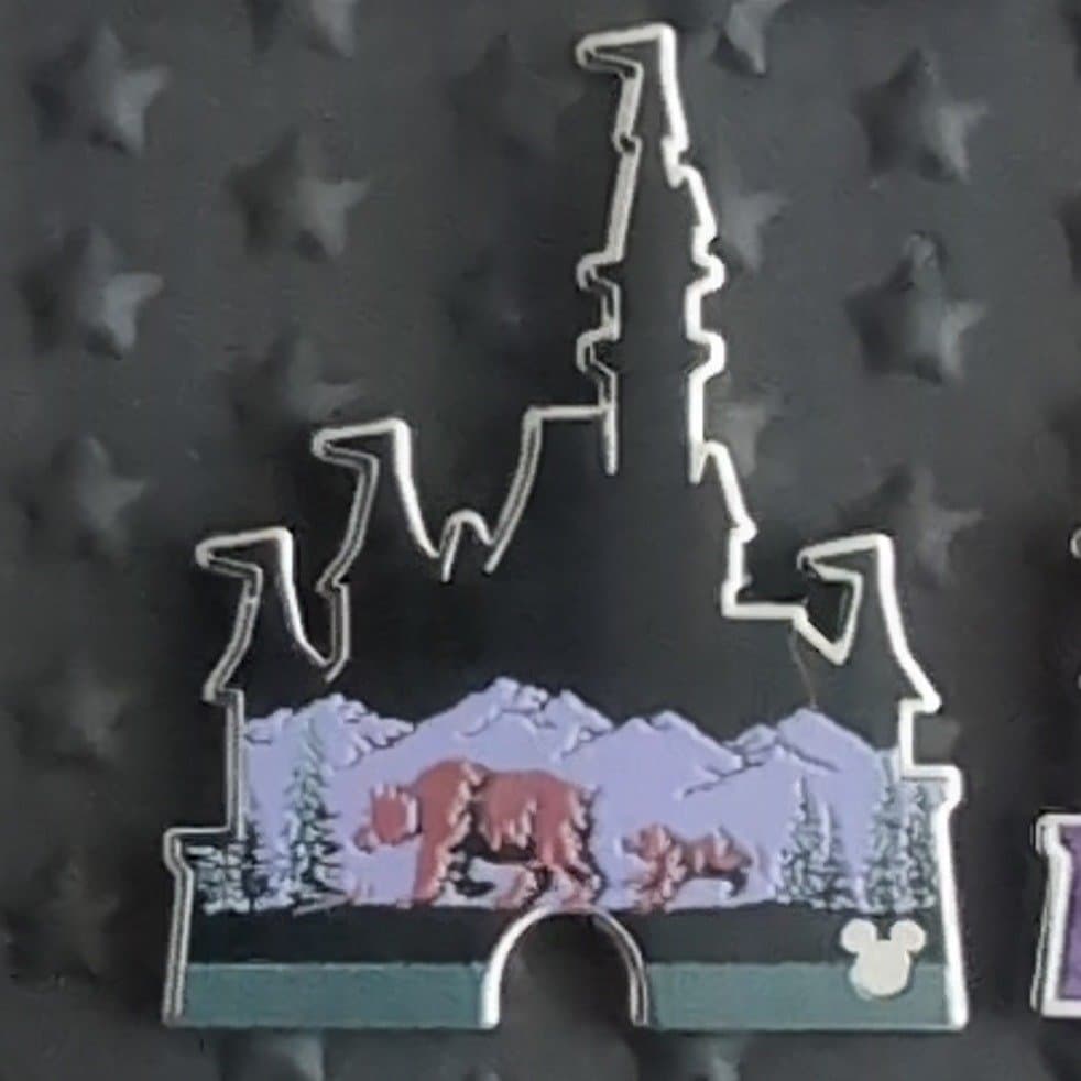 Brother Bear Kenai & Koda Castle Silhouette Hidden Mickey Pin front