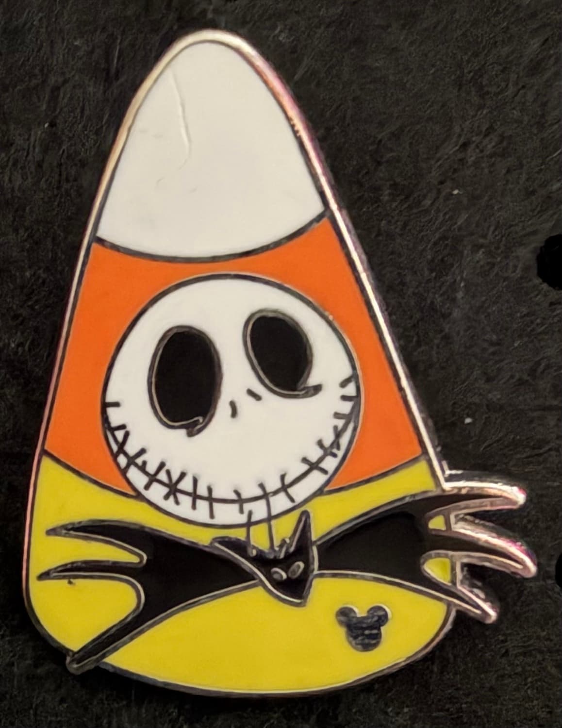 Jack Skellington Candy Corn Hidden Mickey Pin front