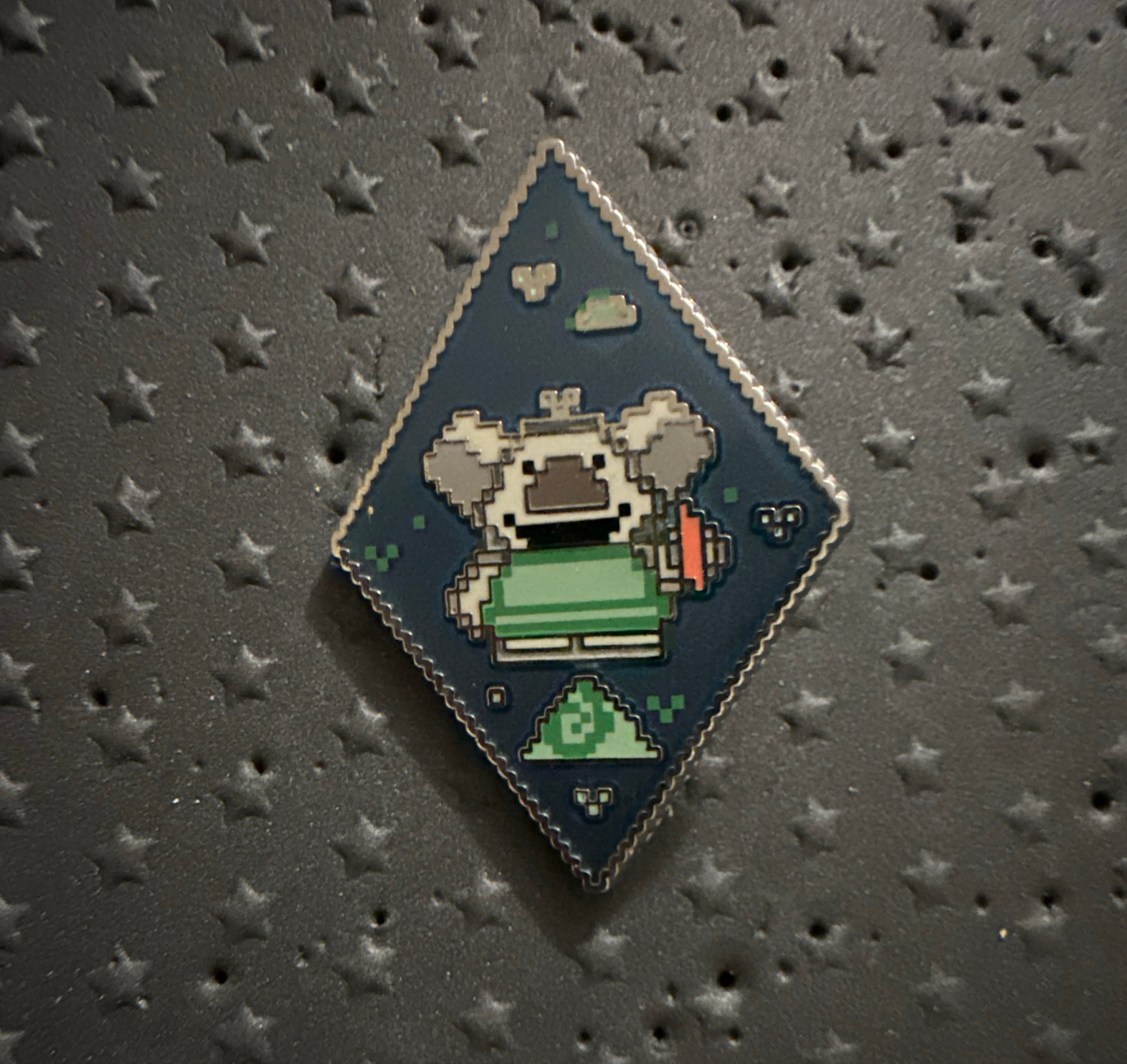 Frozen Diamond Pixel Mystery Pin - Marshmallow front