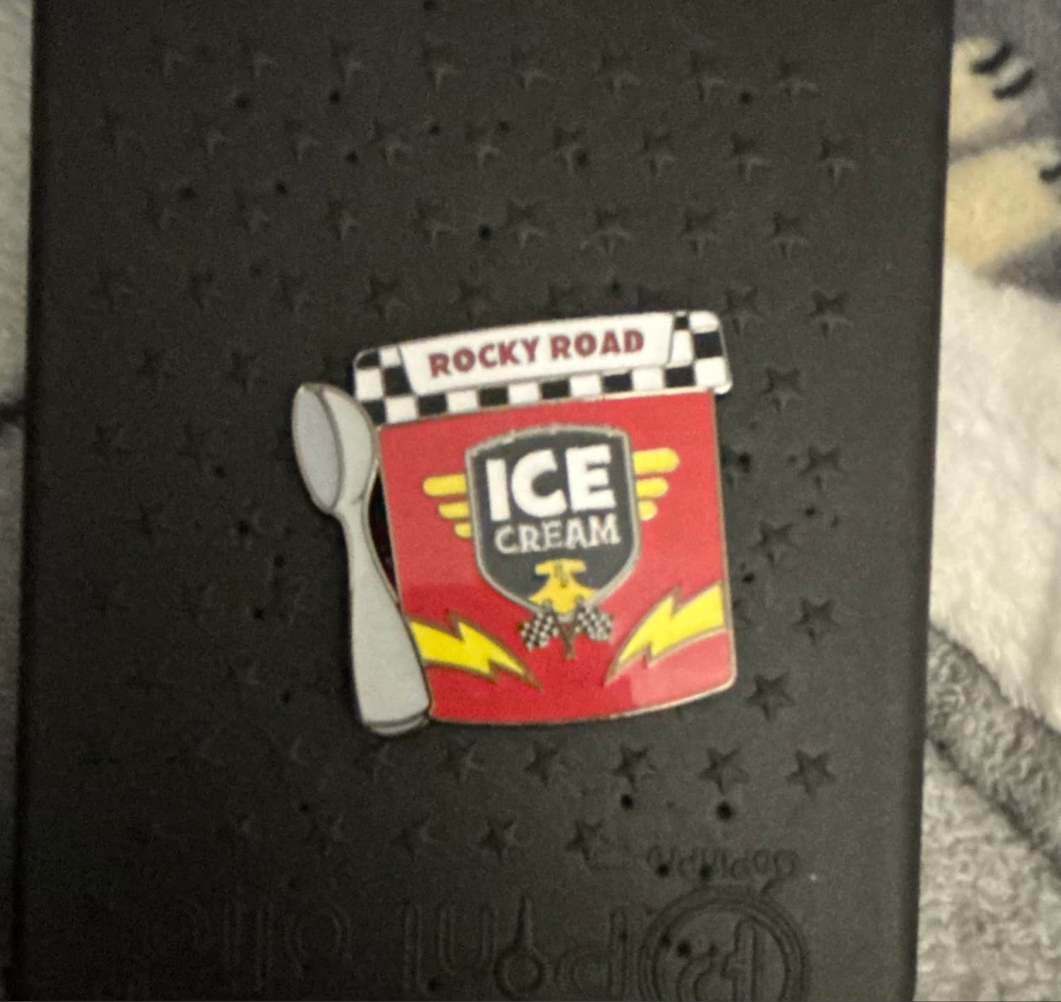 Disney Pixar Loungefly Cars Rocky Road Ice Cream Tub with Spoon Pin front