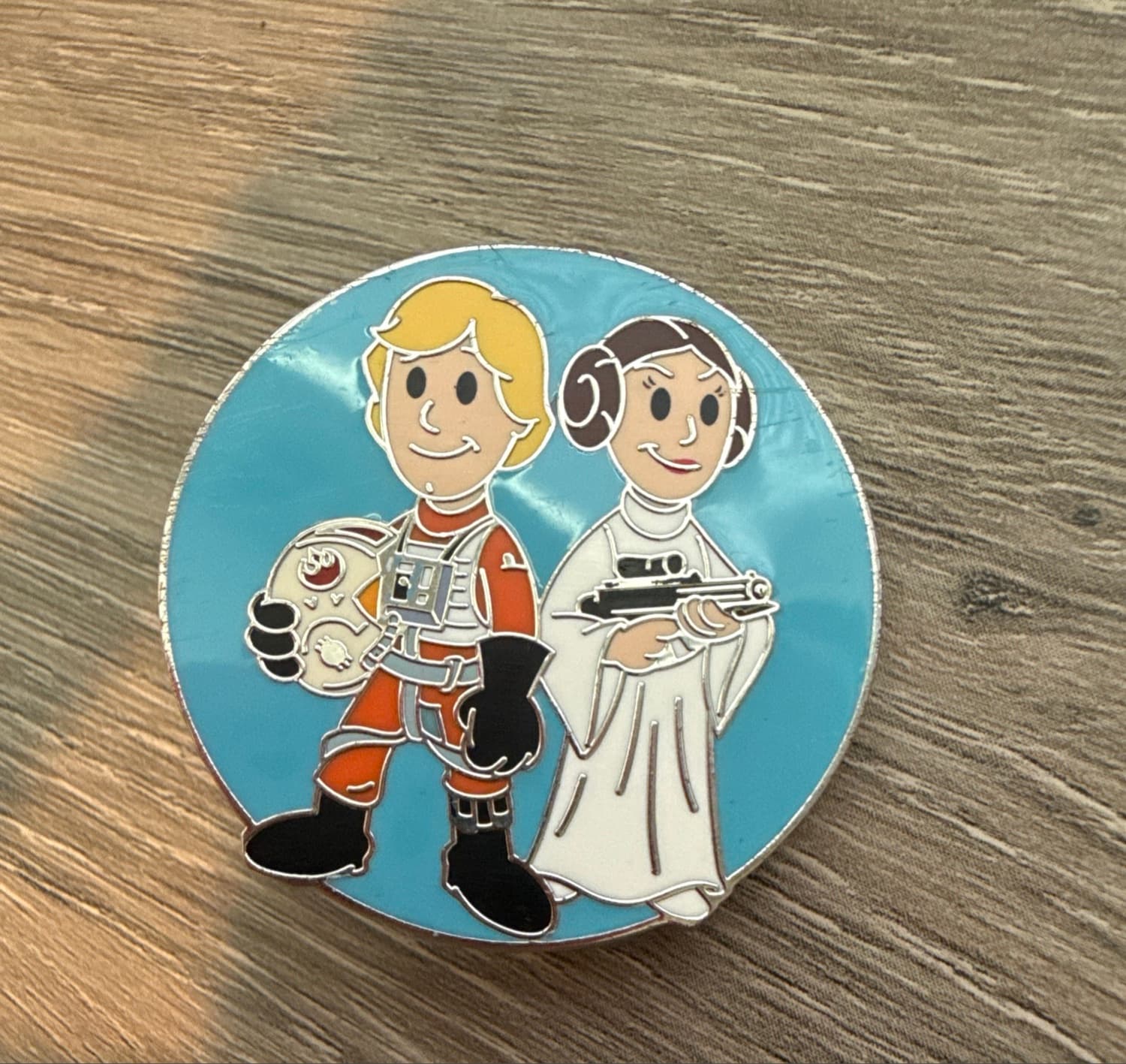 Luke Skywalker Princess Leia Star Wars Cute Duos Starter Pin front