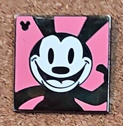 Oswald the Lucky Rabbit Expressions - Happy Pink Hidden Mickey Pin front