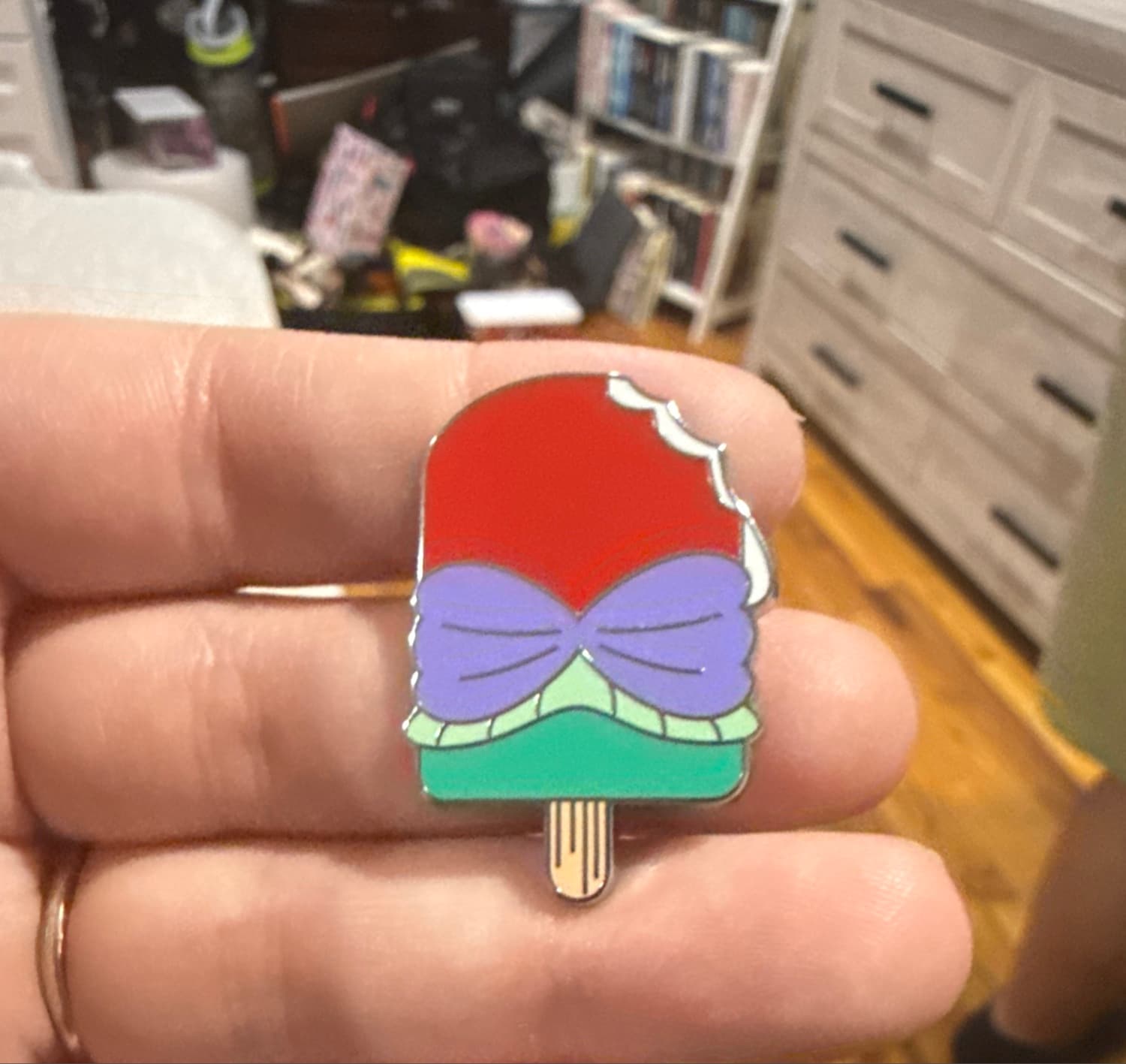 Ariel Ice Cream Popsicle Pin front