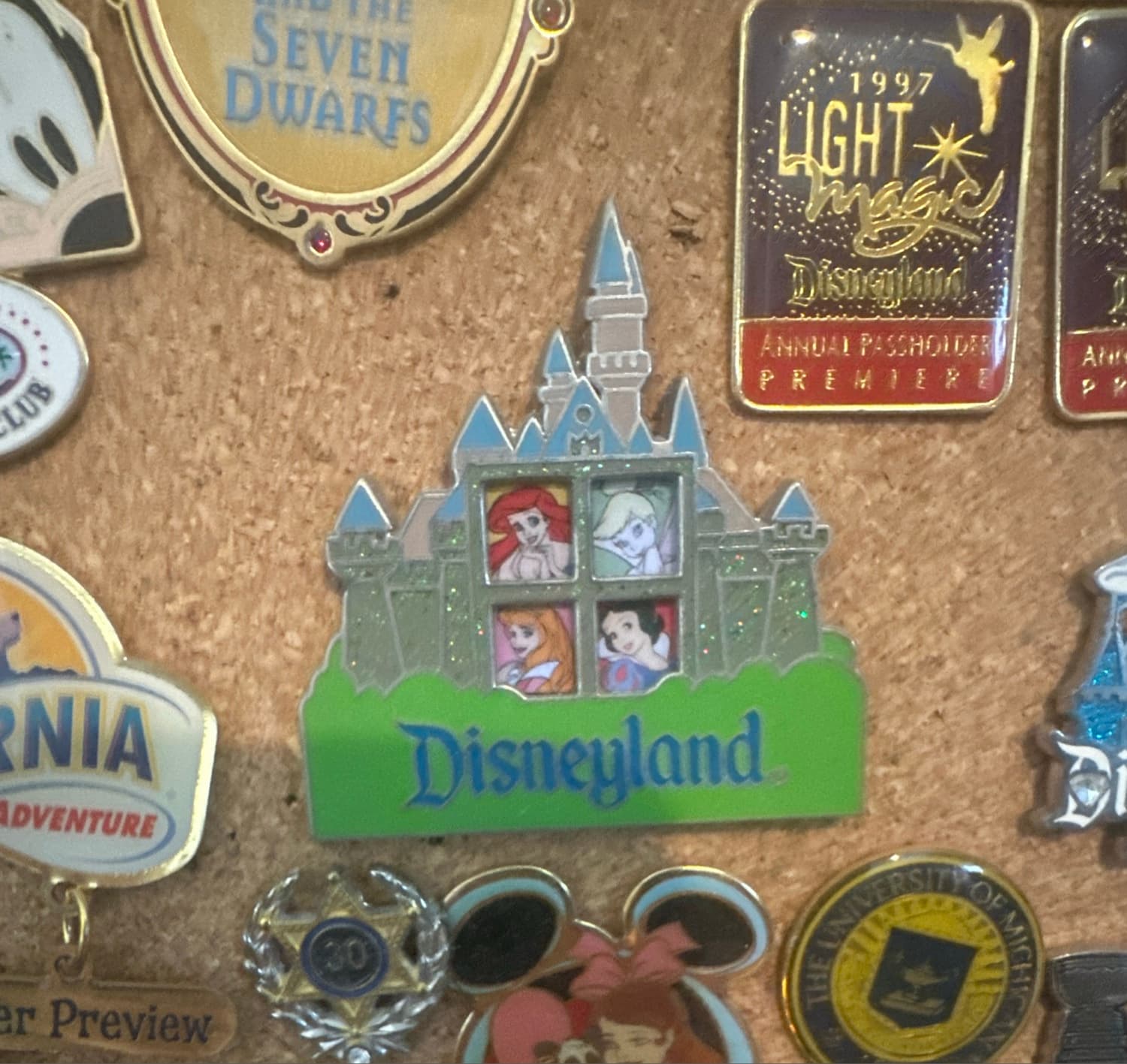 Disney Princess Castle Spinner Pin front