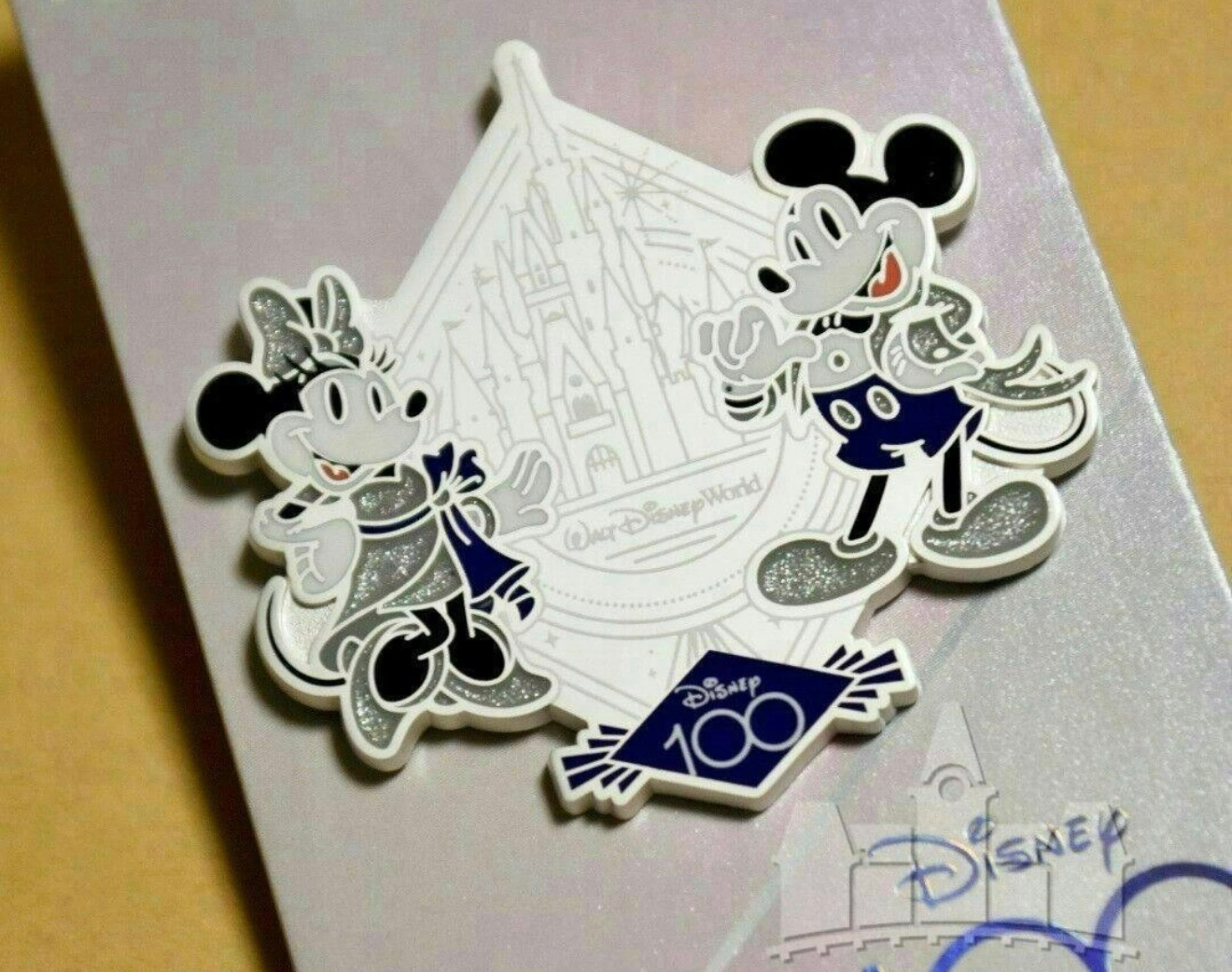 Mickey & Minnie with Cinderella Castle - Disney100 Platinum Celebration front