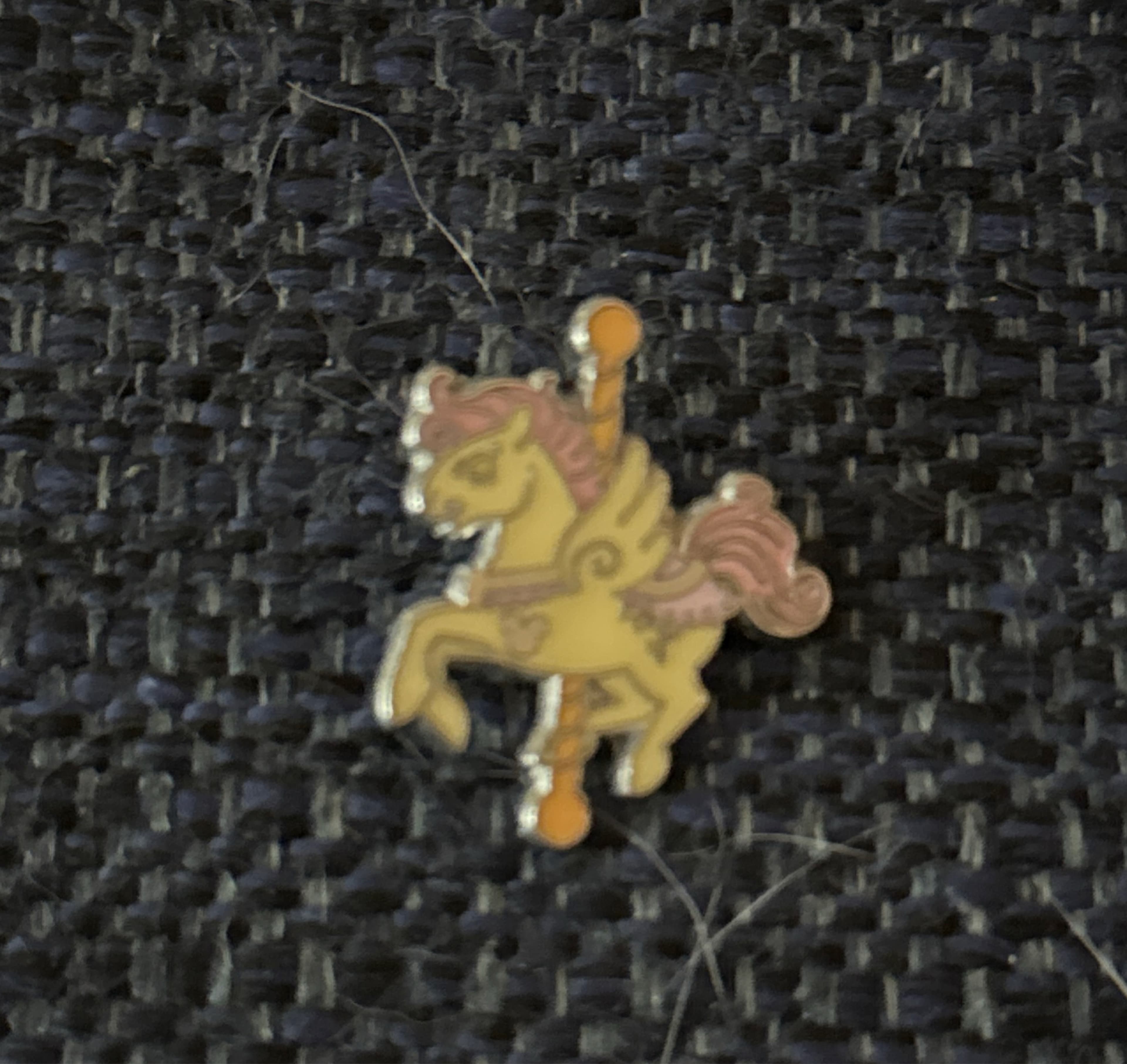 Hidden Mickey Fantasia Carousel Yellow Pegasus Pin front