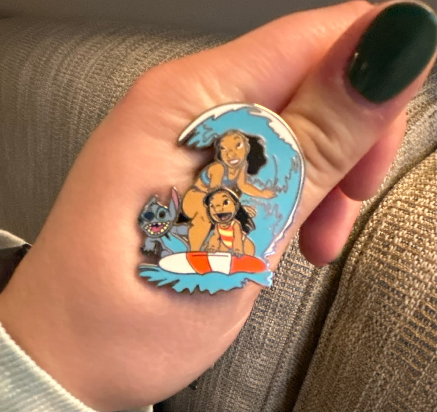 Lilo, Stitch and Nani Surfing front