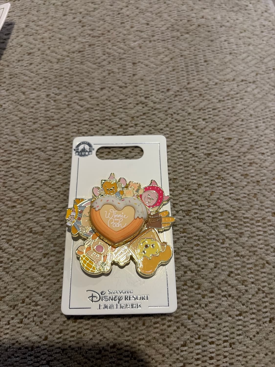 Winnie the Pooh and Friends Heart Cookie Pin front