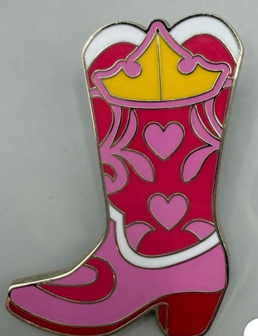 Princess Aurora Cowboy Boot Mystery Pin front