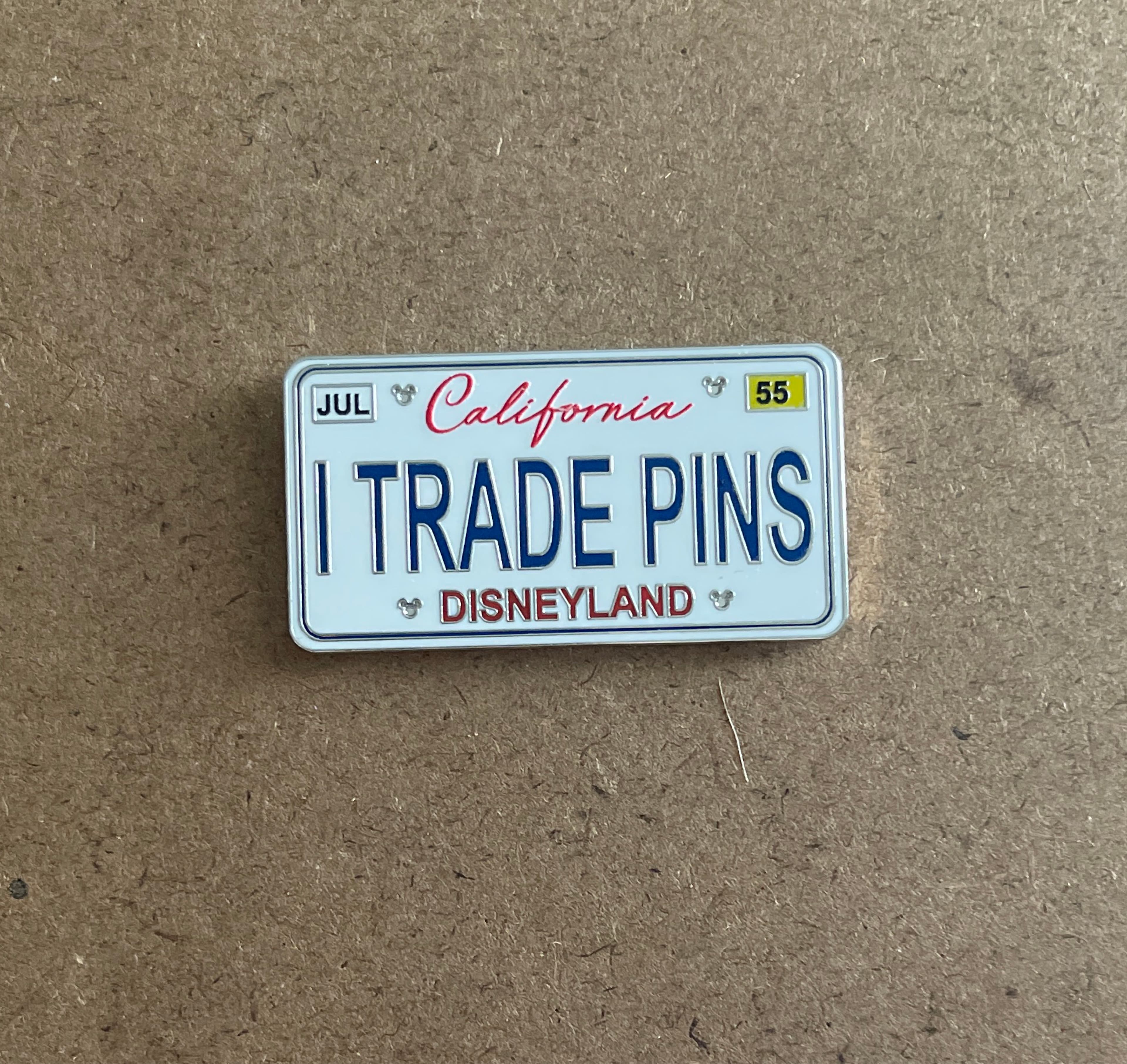 I Trade Pins California License Plate front