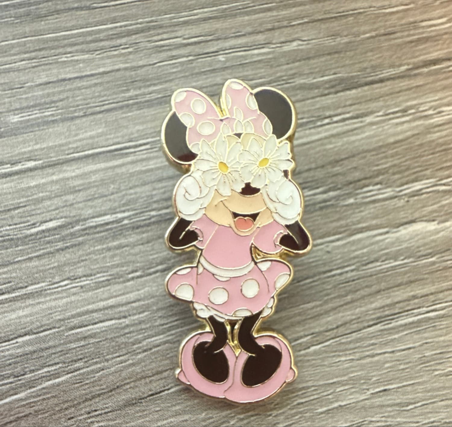 Minnie Mouse Daisy Eyes Flowers Daisies Pink Dress Bow front