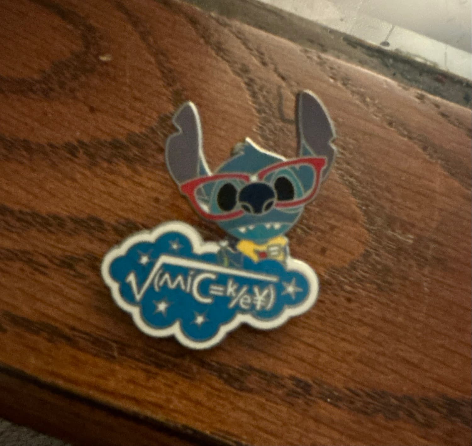 Stitch Nerd with Mickey Equation Pin front